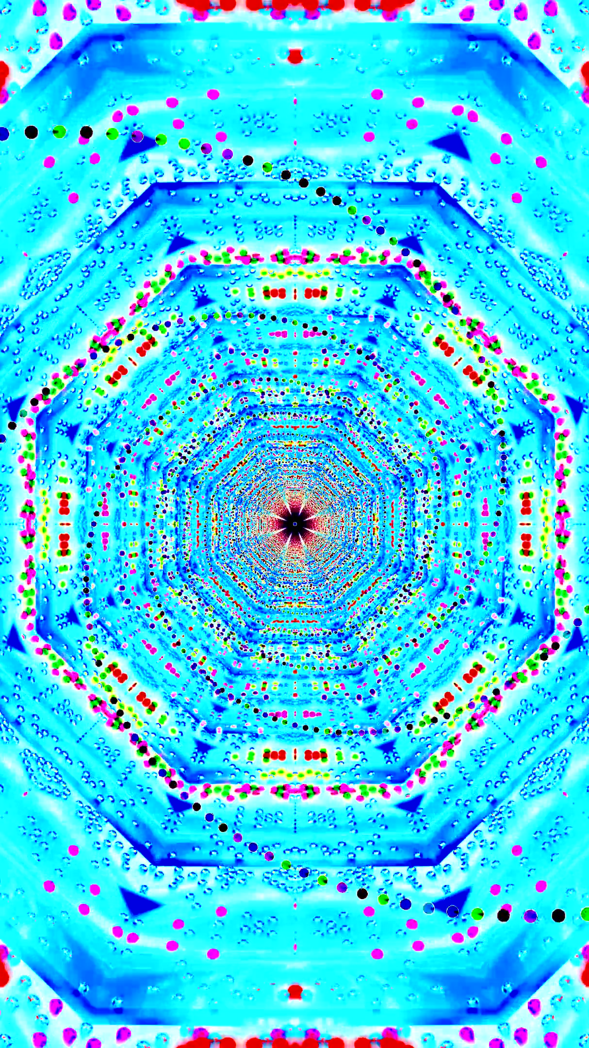 Endless tunnel video loop creates a mesmerizing visual experience with bright colors and a soothing ambiance