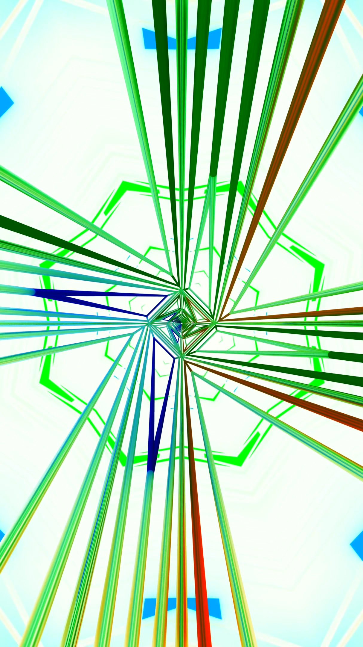 Vibrant tunnel video loop screensaver creating a seamless visual