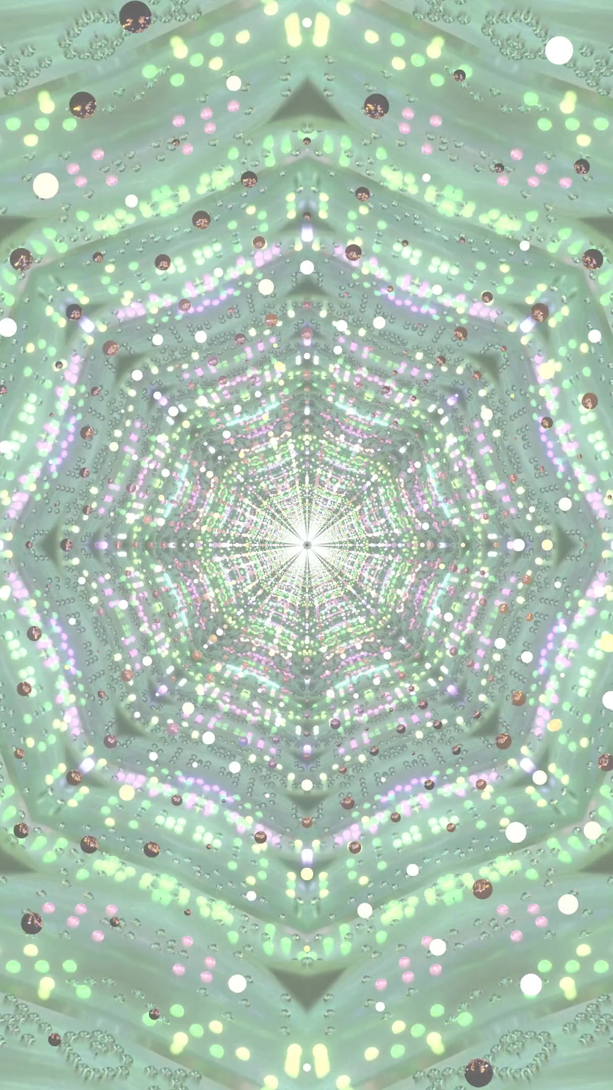 Seamless loop tunnel video with vibrant colors and dynamic patter