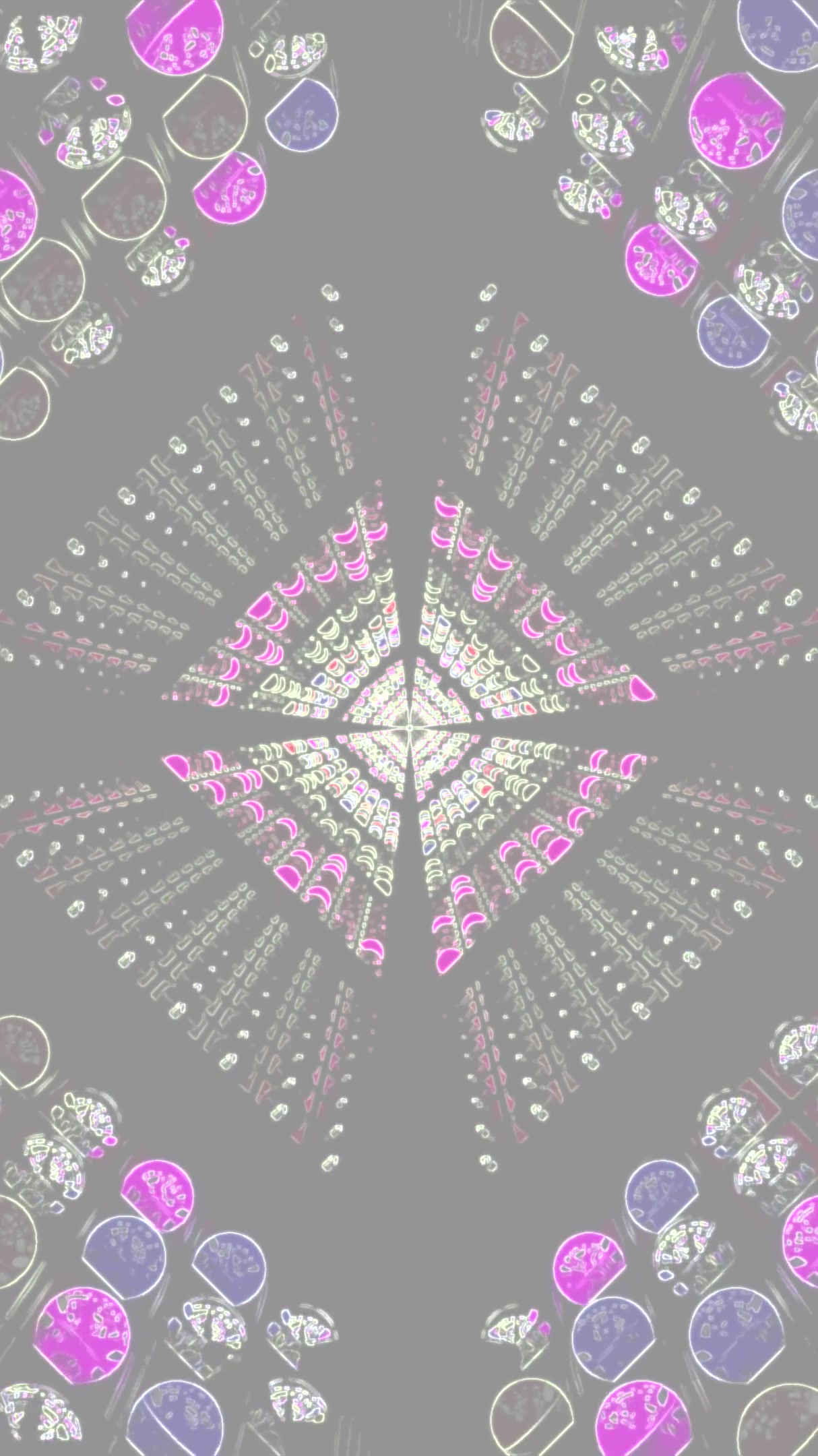 Tunnel video vj loop screensaver creates vibrant visual effects in seamless motion with colorful designs and patterns