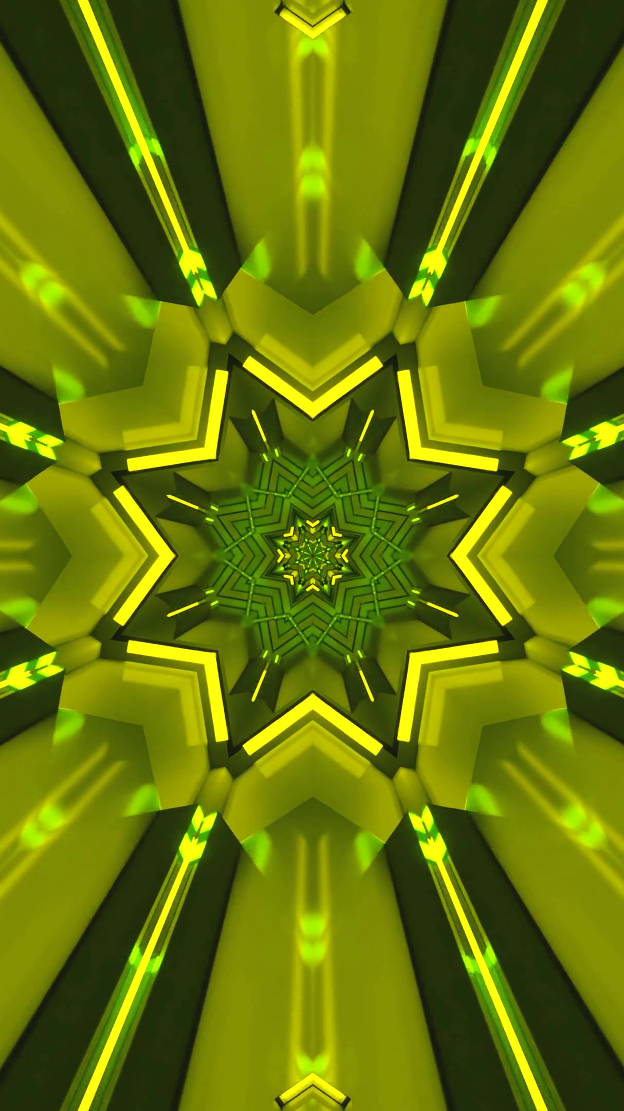 Bright green tunnel vj loop with seamless motion for captivating screensaver experience