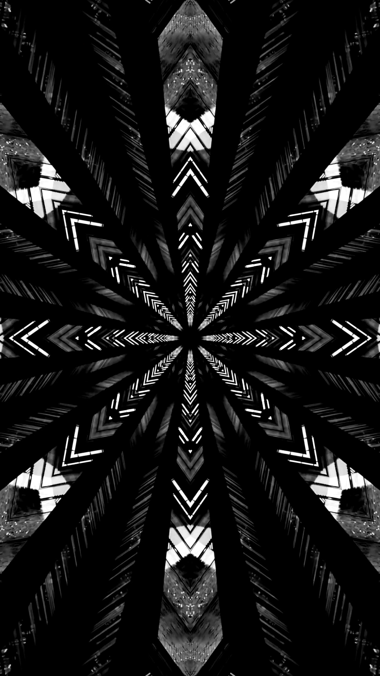 Tunnel video vj loop screensaver creating a dynamic and immersive visual experience with seamless motion in black and white
