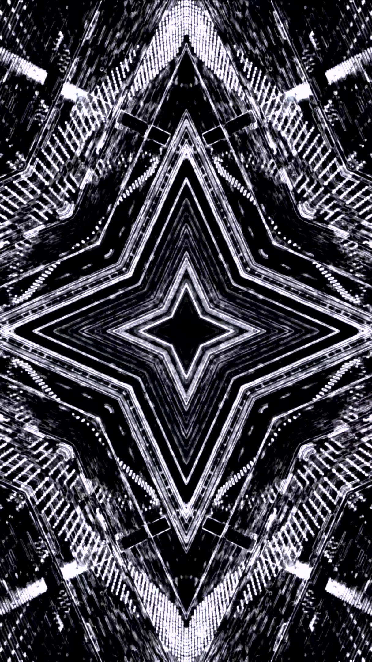 Seamless tunnel video vj loop for dynamic screensaver experience in black and white design
