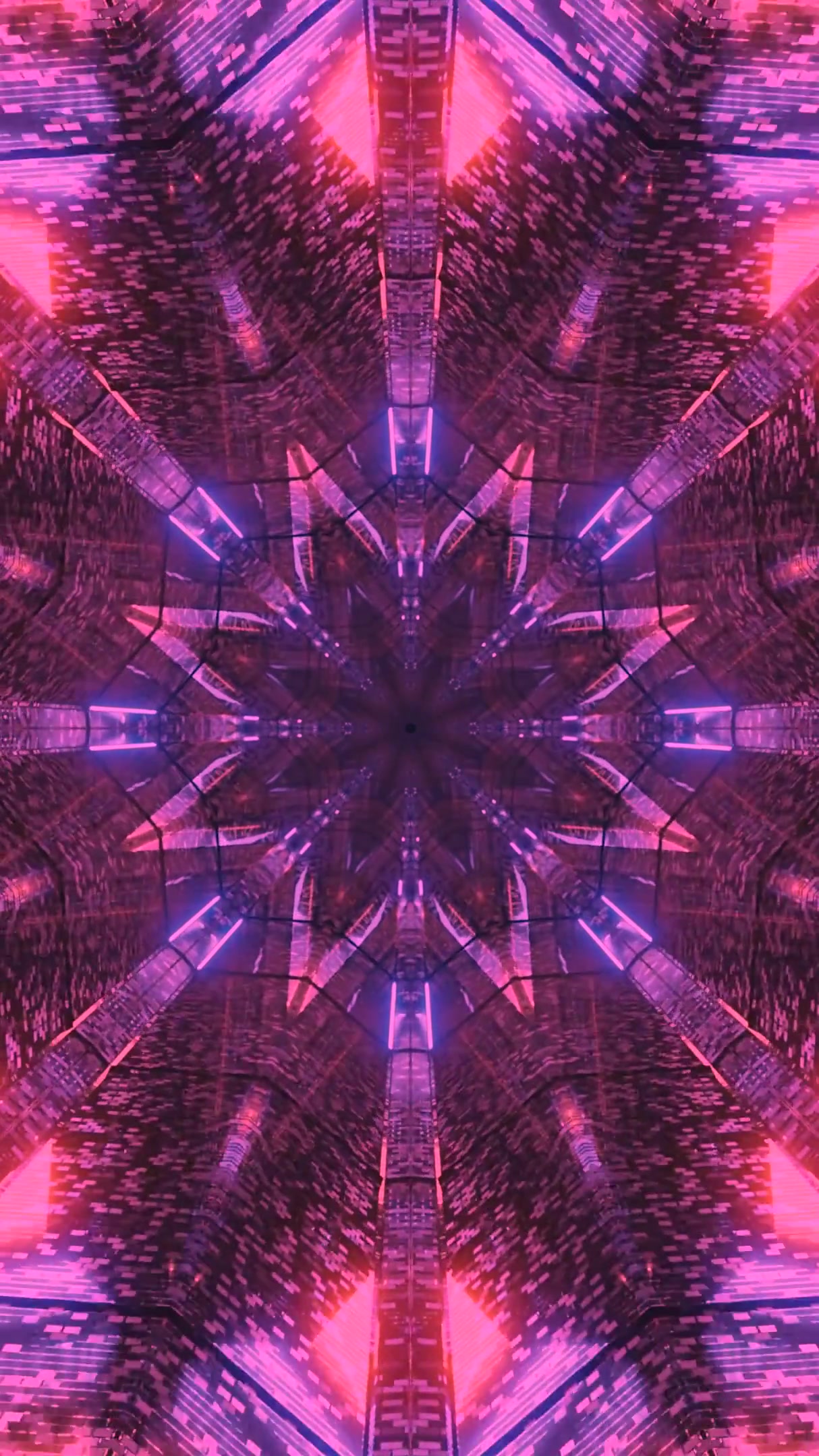 Colorful tunnel video loop featuring vibrant lights creating a mesmerizing visual experience for relaxation and ambiance