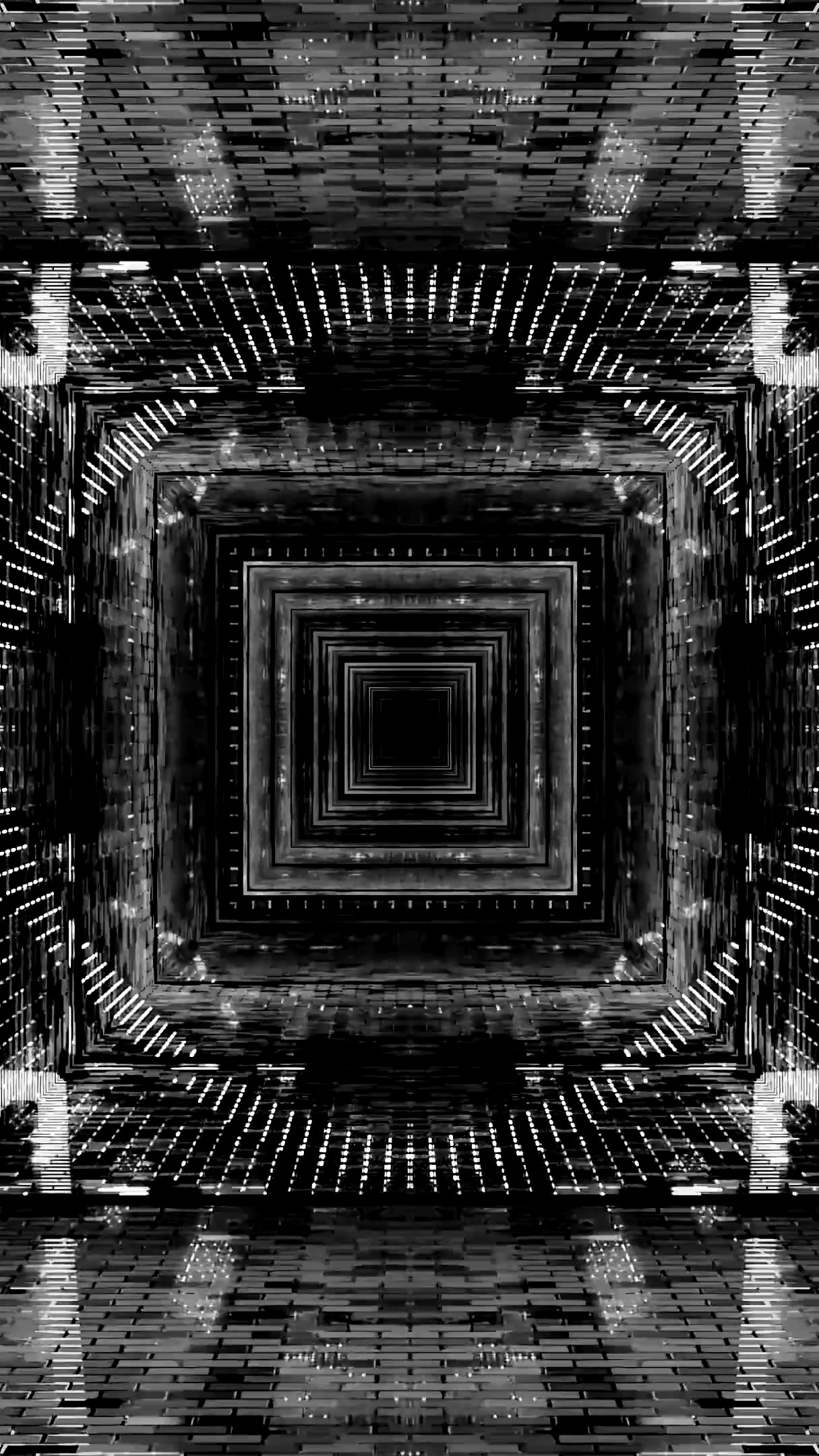 Visual journey through a seamless tunnel loop showcasing dynamic patterns and light effects