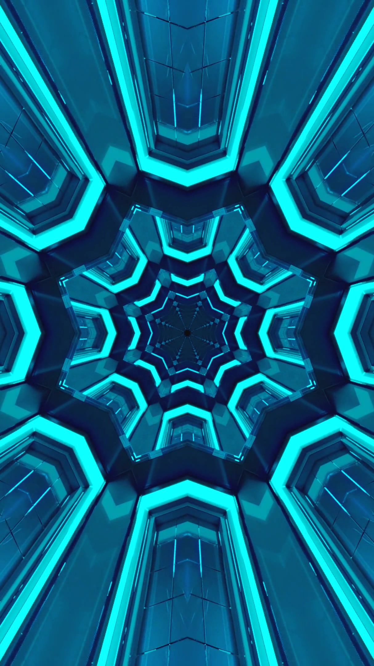 Seamless tunnel video loop creates immersive visual experience with dynamic patterns and vibrant colors