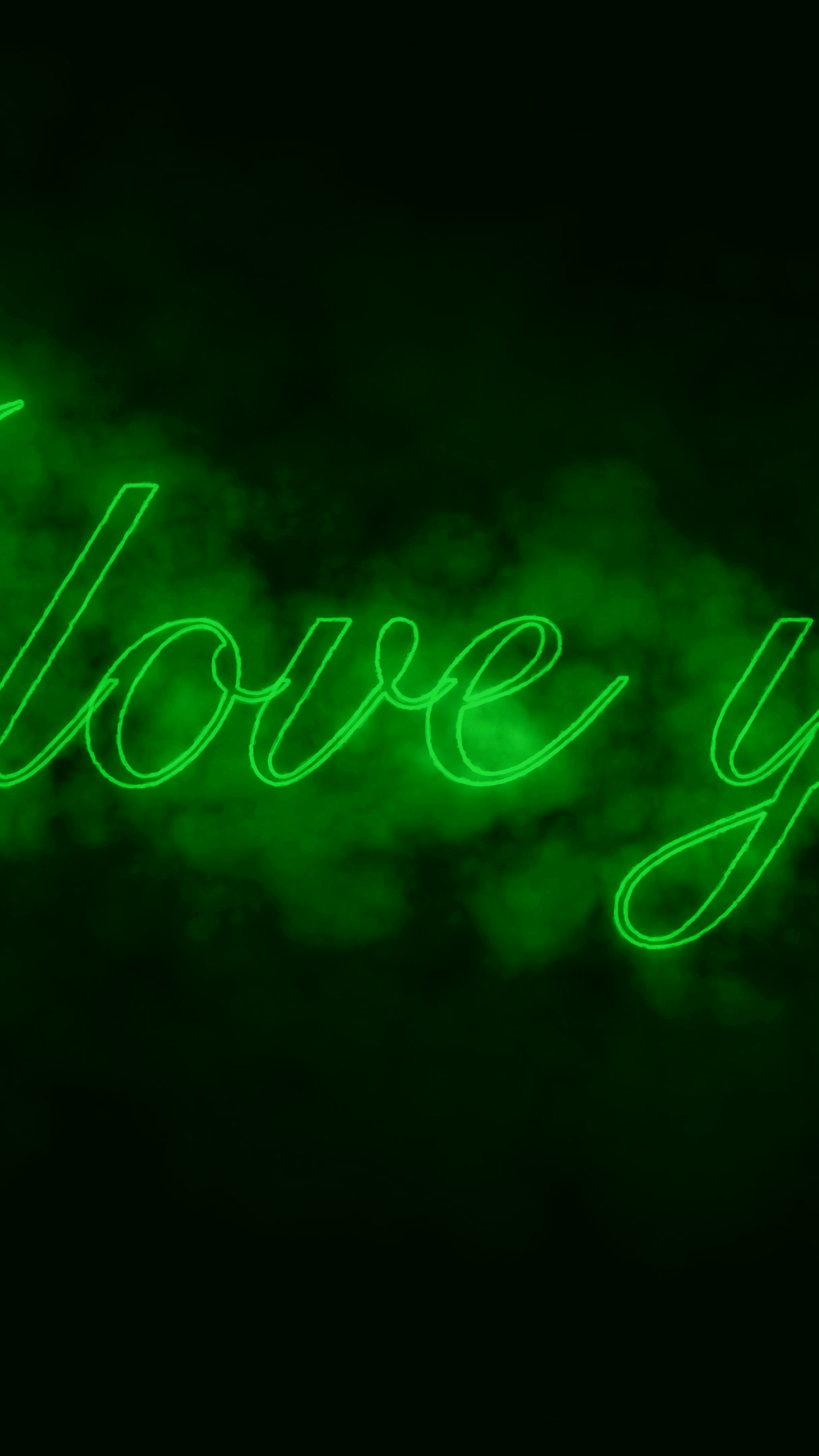 Seamless tunnel video vj loop featuring vibrant green love design