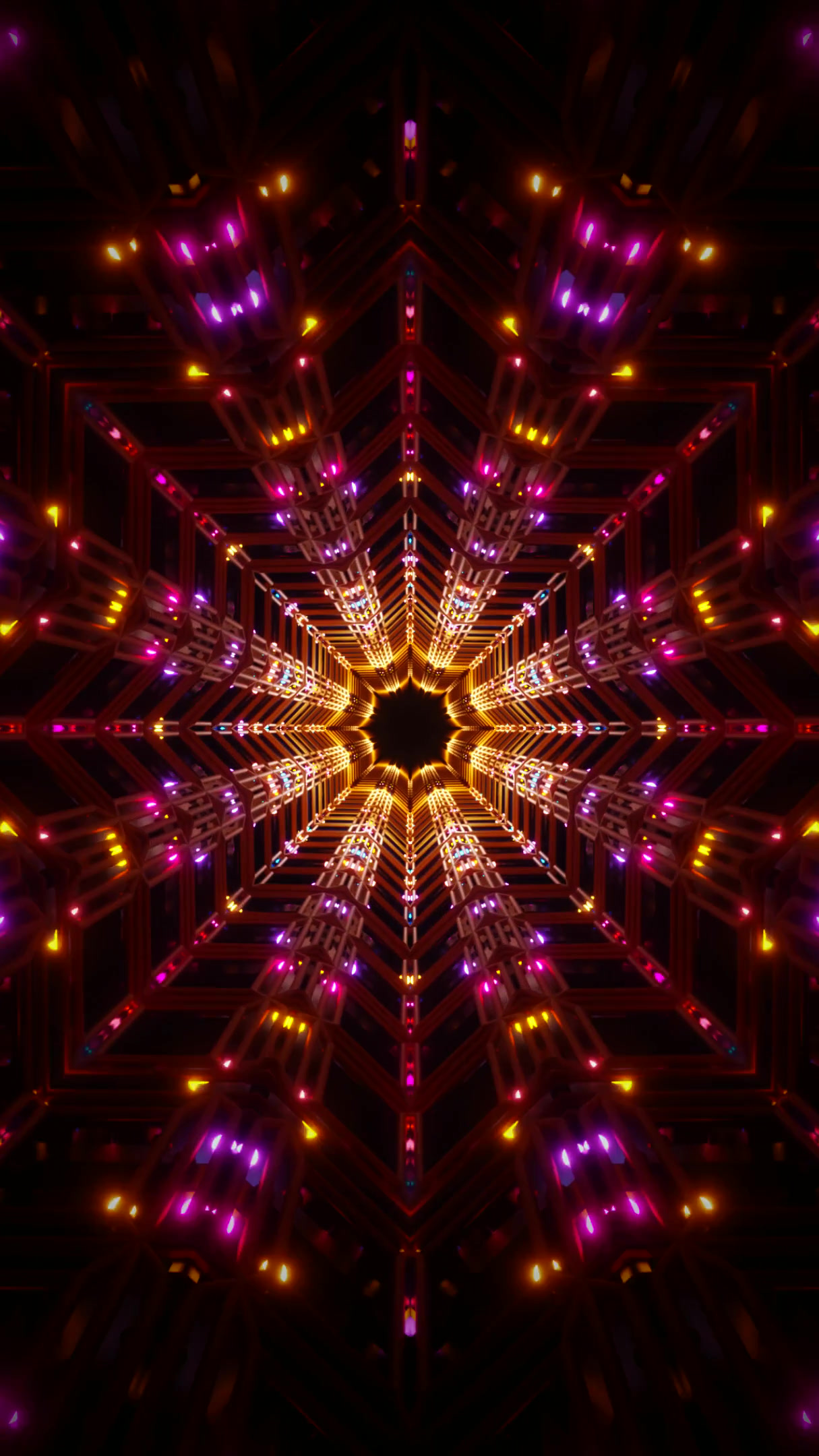Tunnel video vj loop screensaver featuring vibrant lights and seamless motion in an abstract design