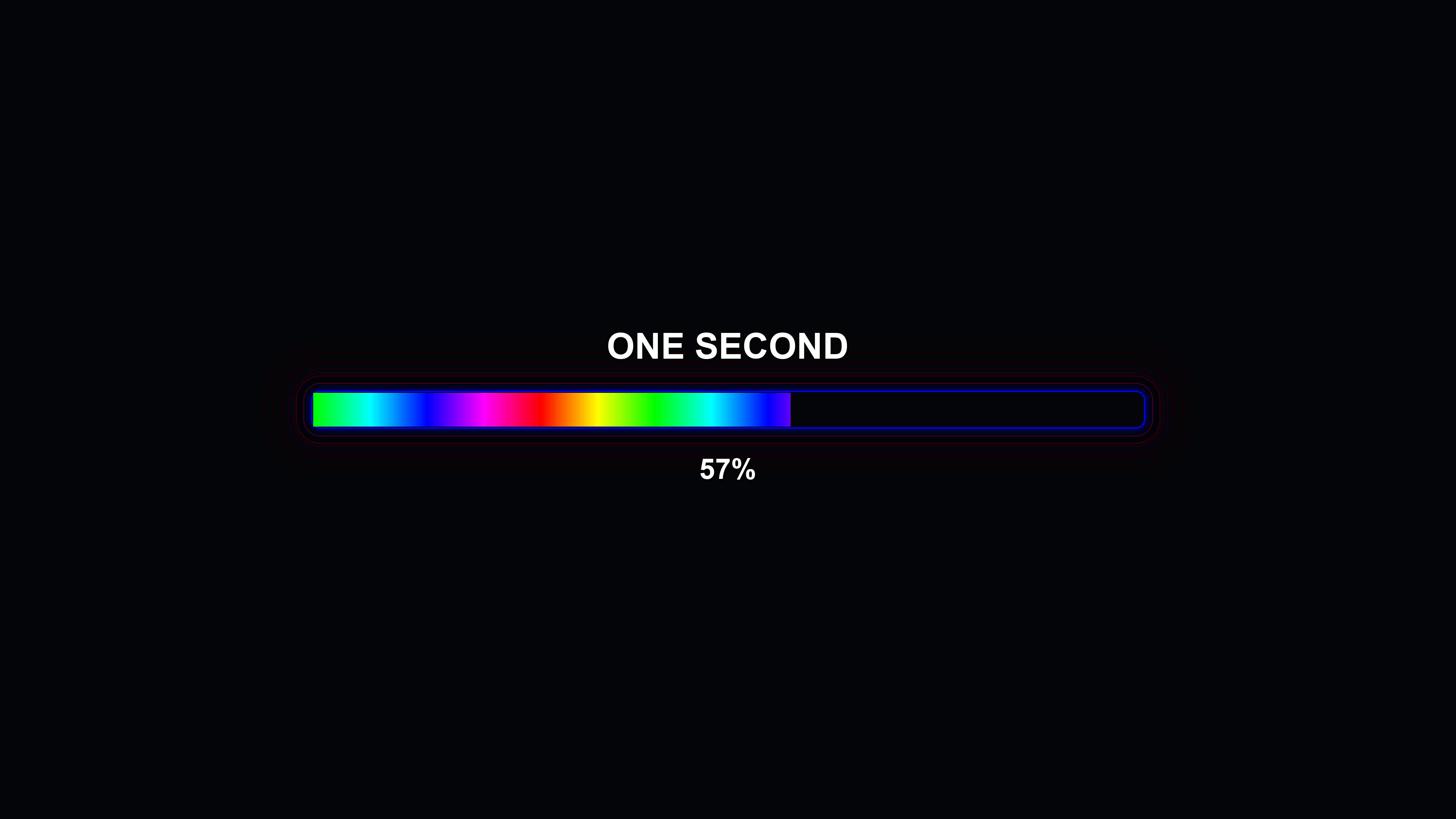 Stylish modern progressbar animation showing vibrant colors filling over one second duration