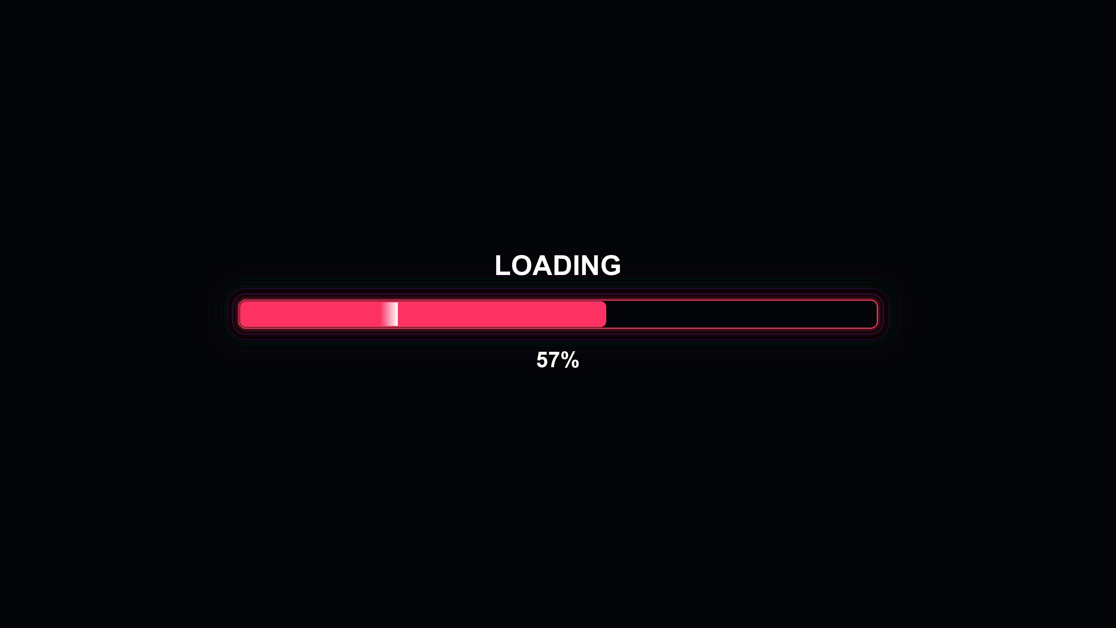 Stylish modern progressbar animation shows vibrant colors while loading data on a digital screen during video playback