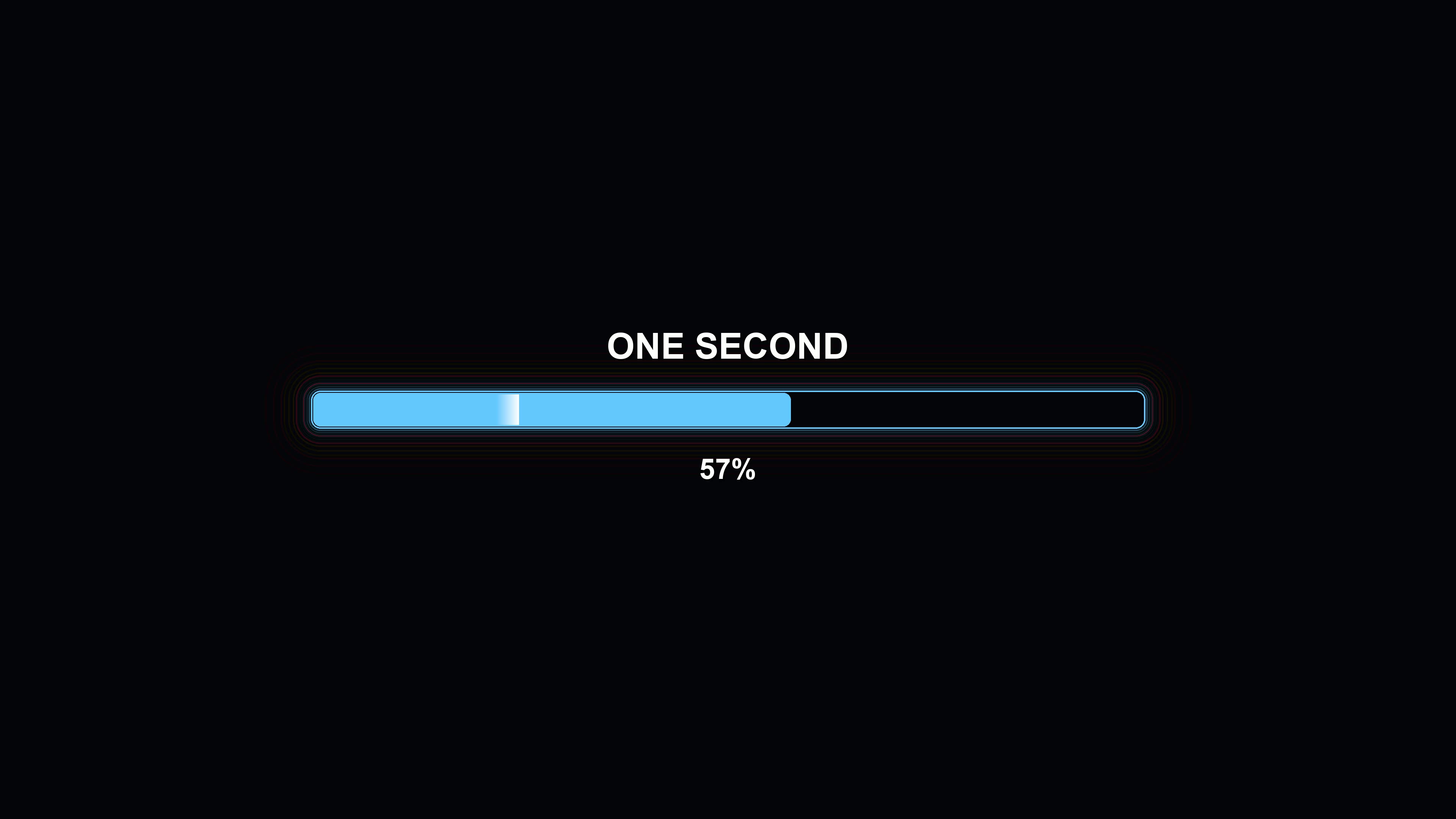 Stylish modern progressbar animation with vibrant colors showing completion percentage in a digital interface