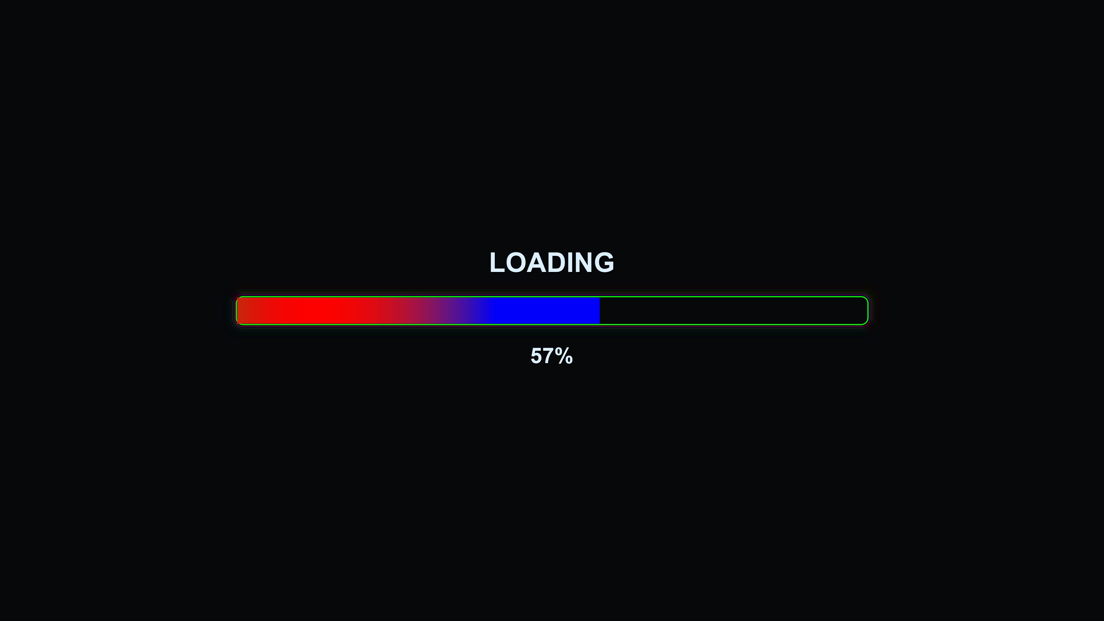 Stylish modern progress bar animation displays loading status with vibrant colors during various digital activities