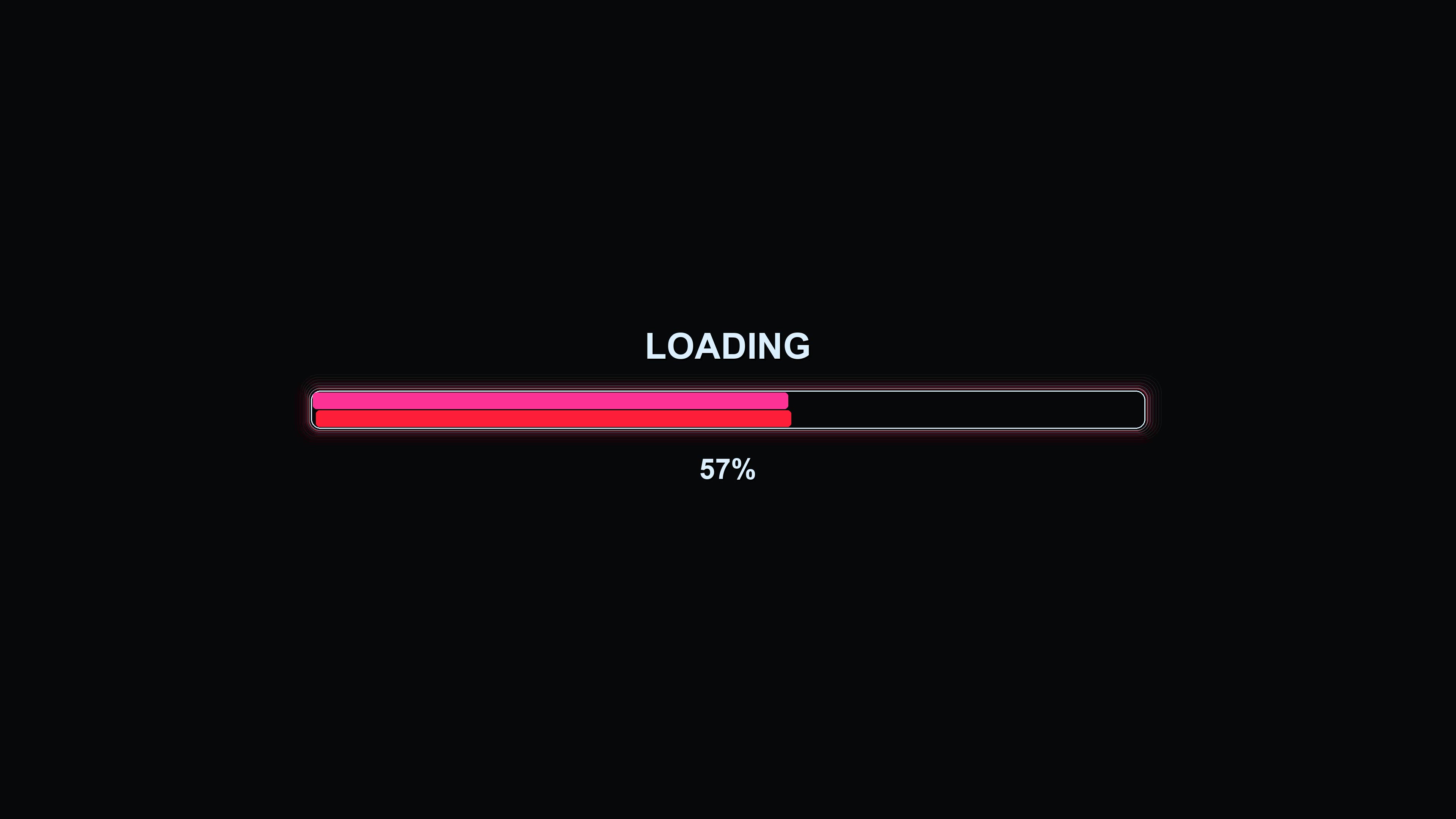 Stylish modern progressbar animation with vibrant colors showcases loading process on a dark background during digital tasks