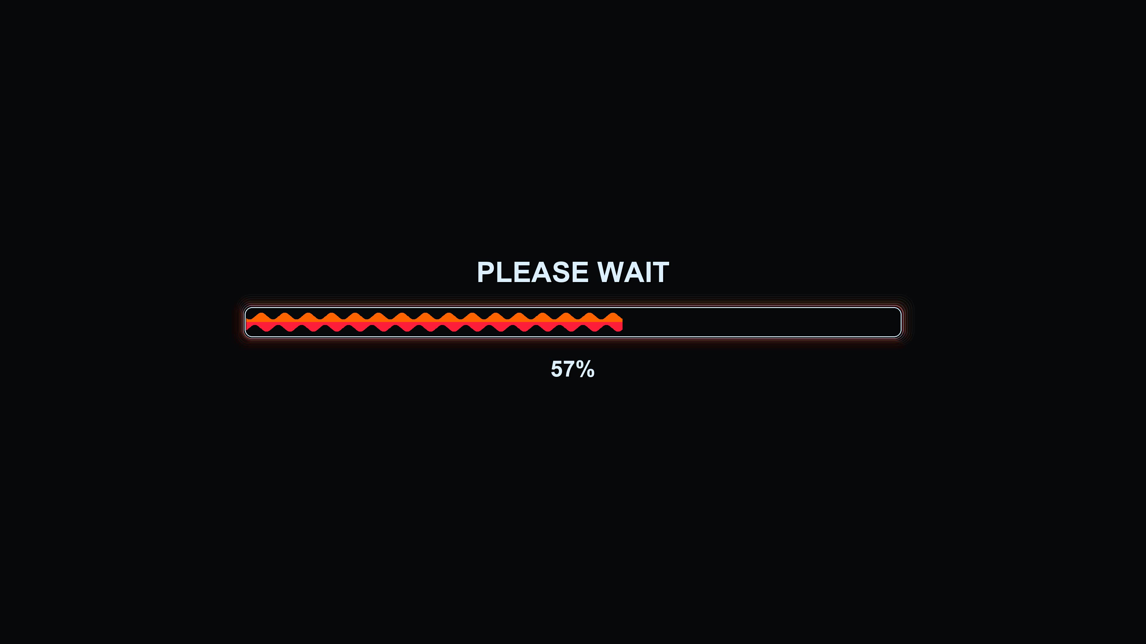 Progress bar animation displays vibrant colors during loading process for user interface with modern style