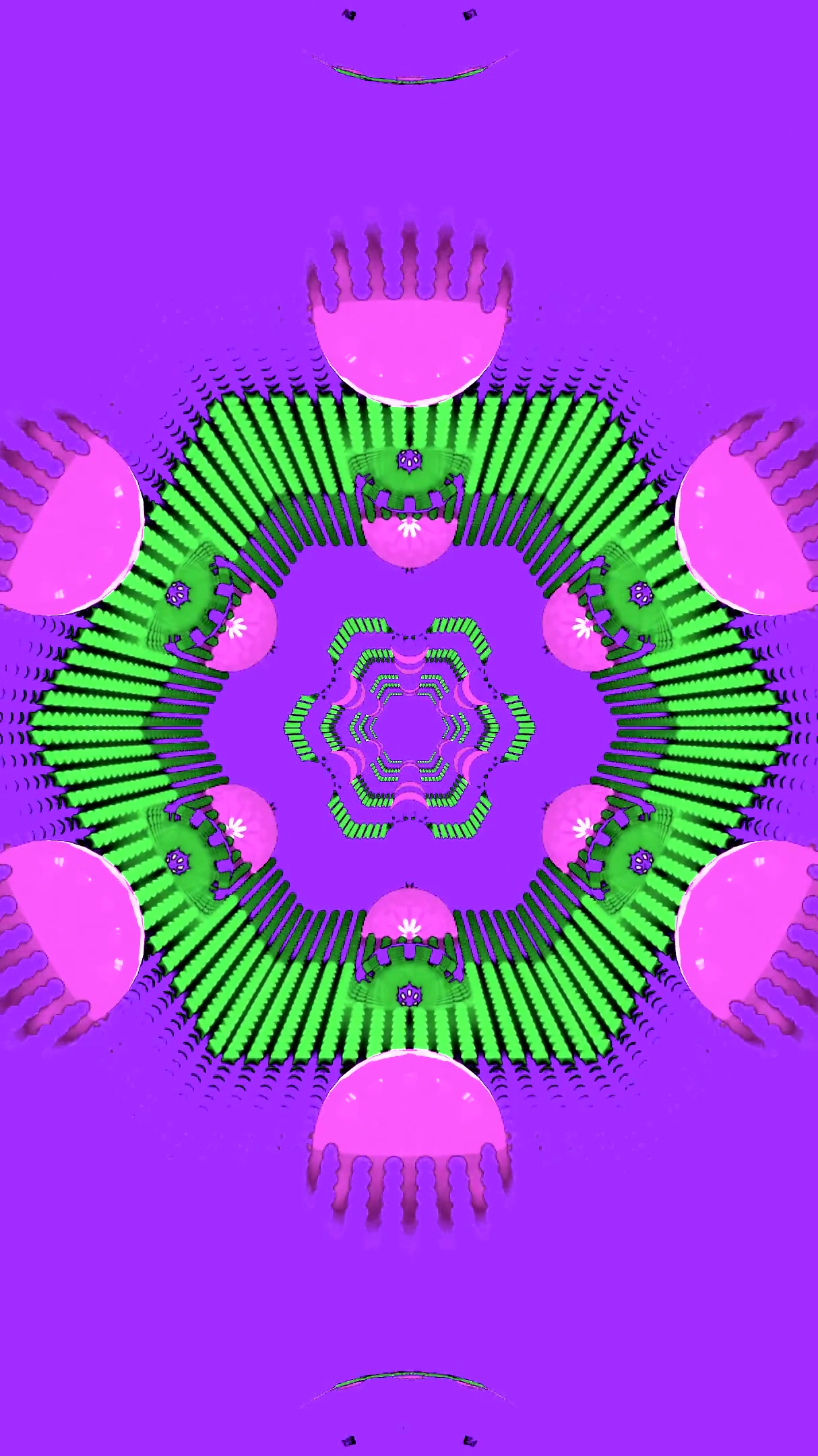 Vibrant tunnel video loop with colorful design and smooth transit