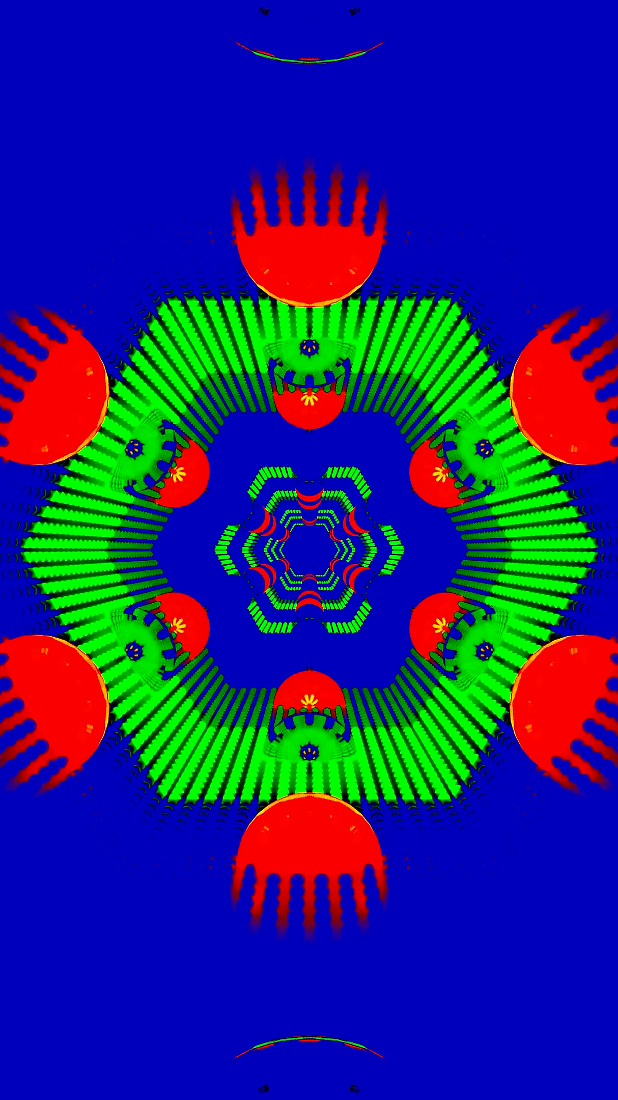 Seamless tunnel video loop screensaver with colorful patterns and