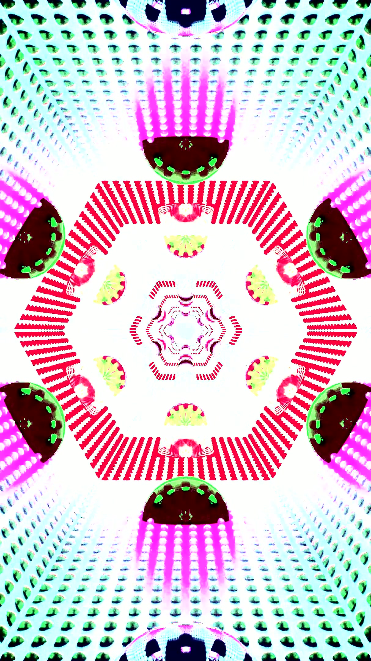 Colorful tunnel video loop creates an immersive visual experience