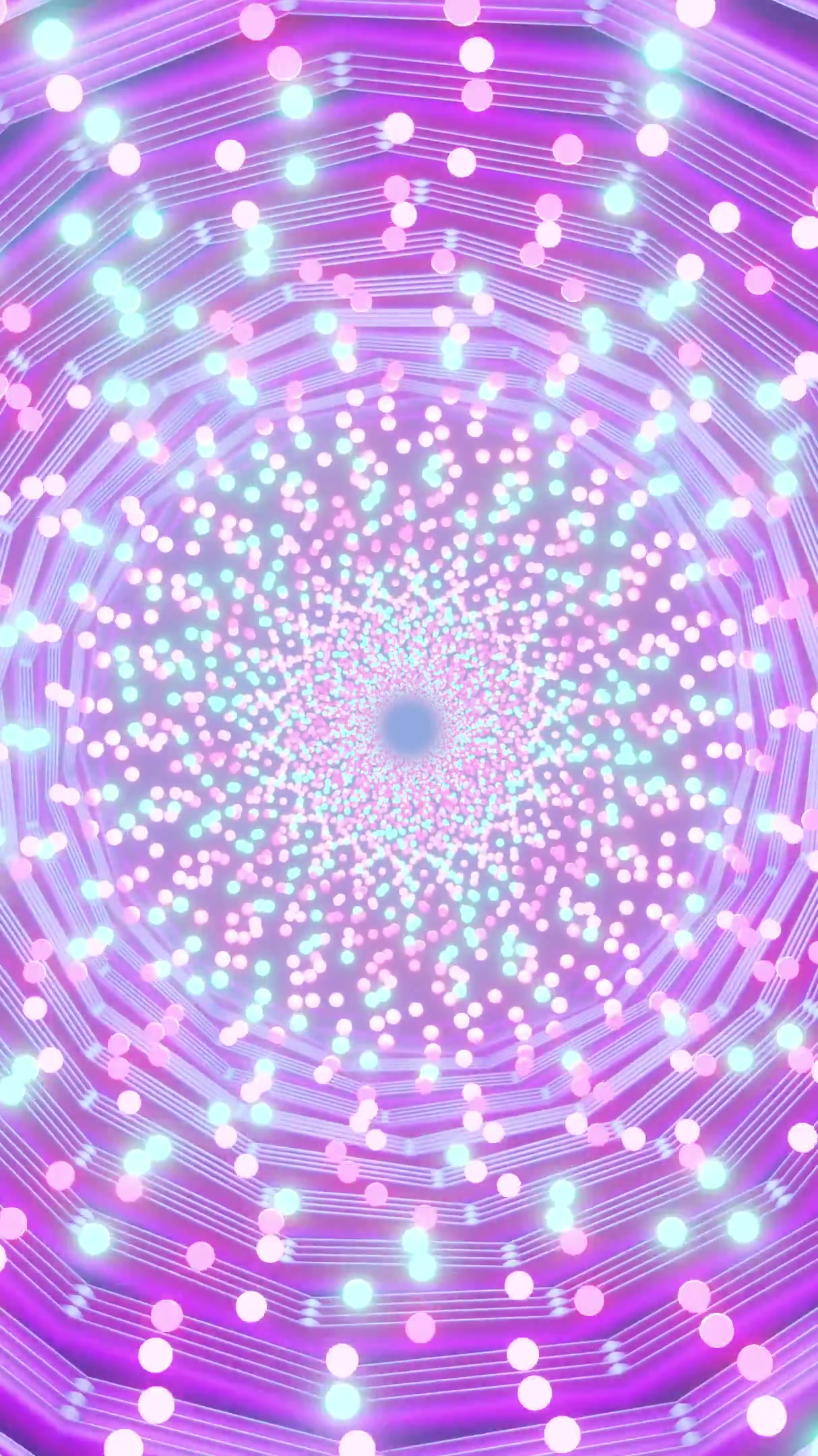 Vibrant tunnel video loop with colorful lighting effects creating an immersive visual experience