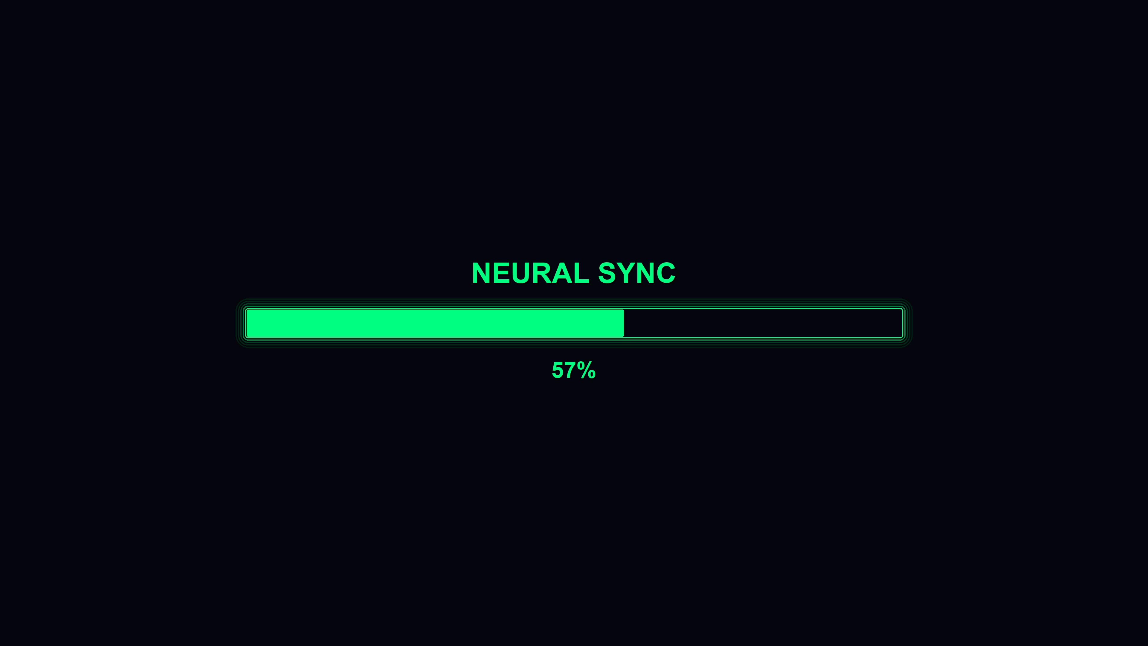 Modern progress bar animation representing waiting time for neural sync complete with clean design and bright colors