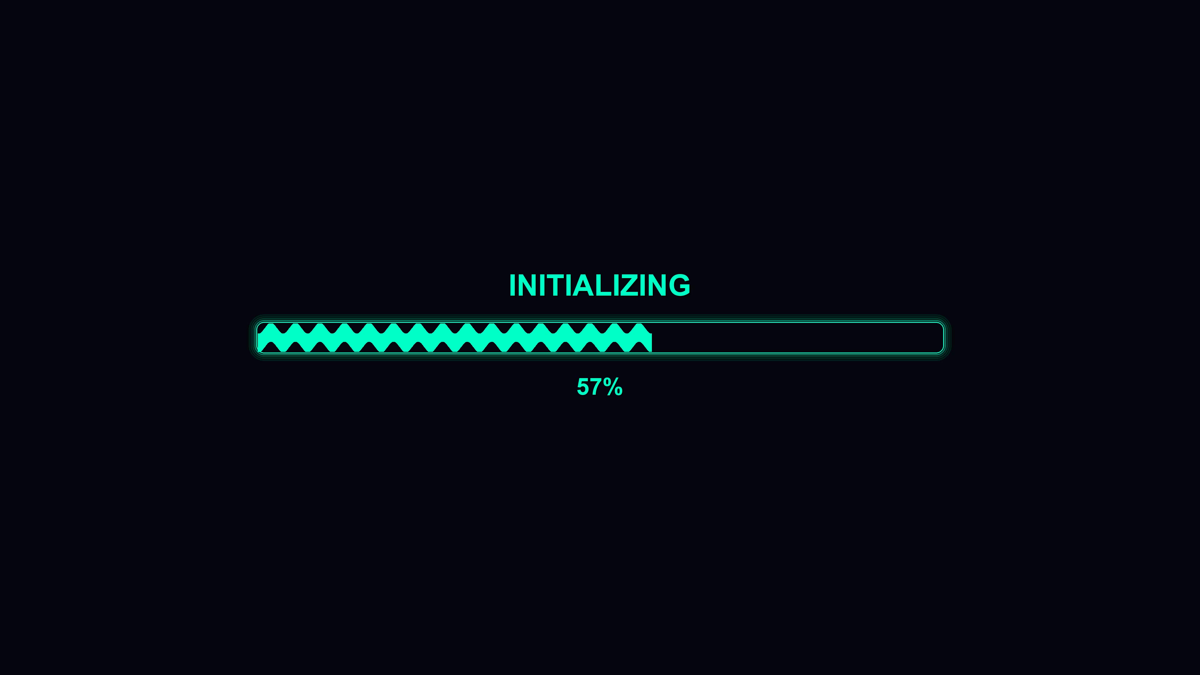 Modern progressbar animation shows process of loading with clear display of status and time for completion