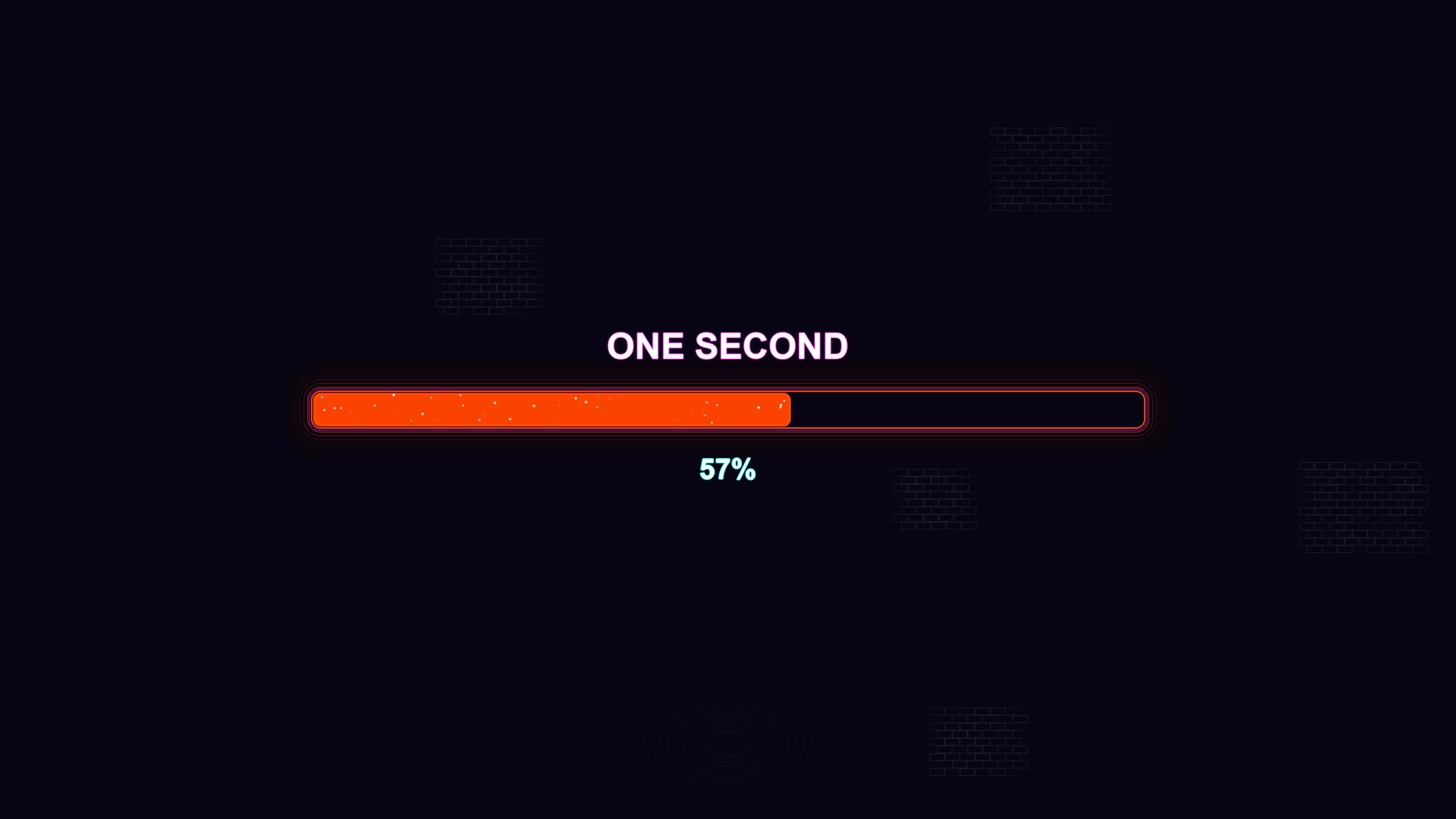 Modern style progressbar animation for waiting periods in a video format with clear display of time and progress