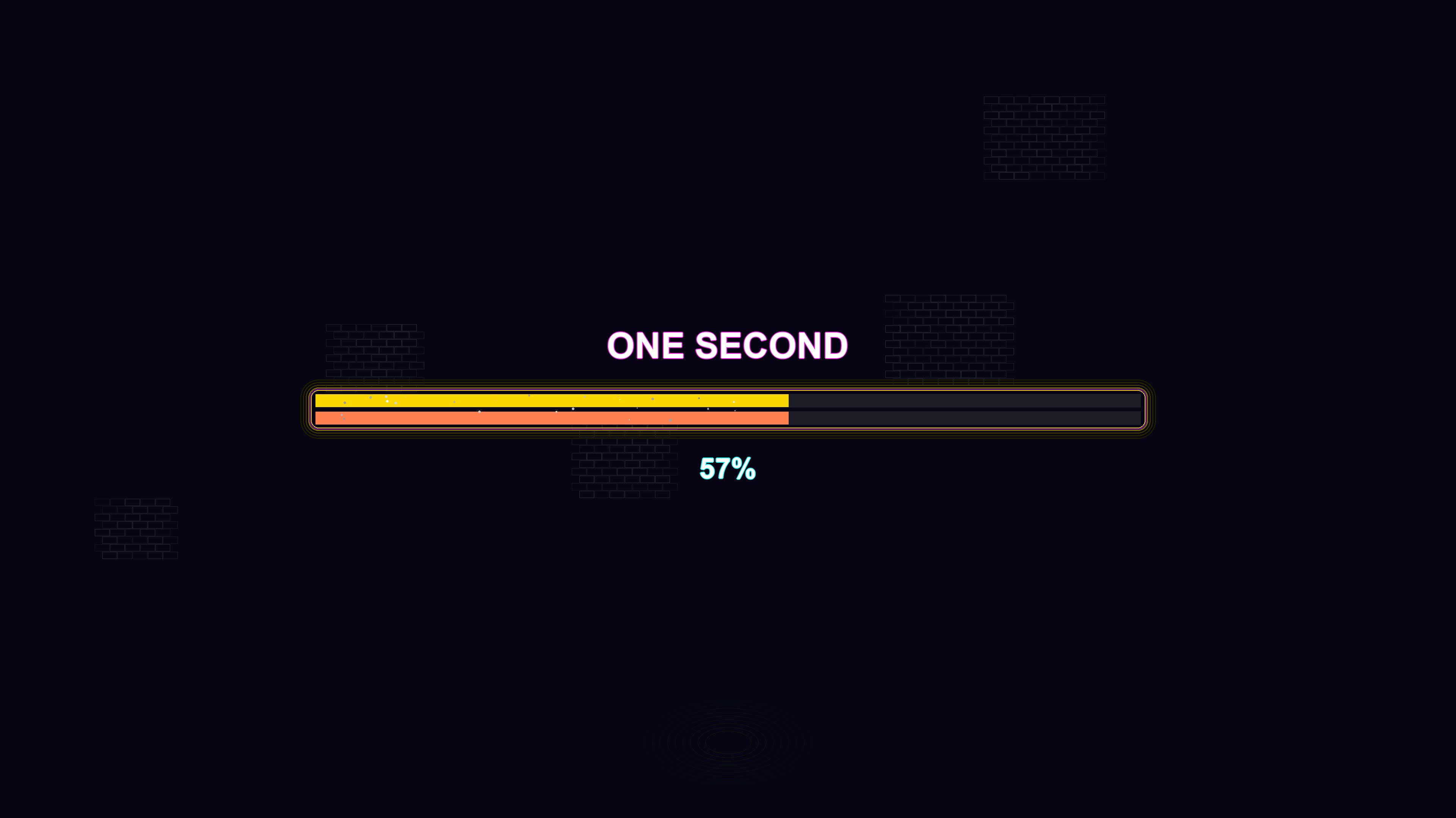 Modern progressbar animation for waiting periods that shows time and percentage completion for simple user interaction