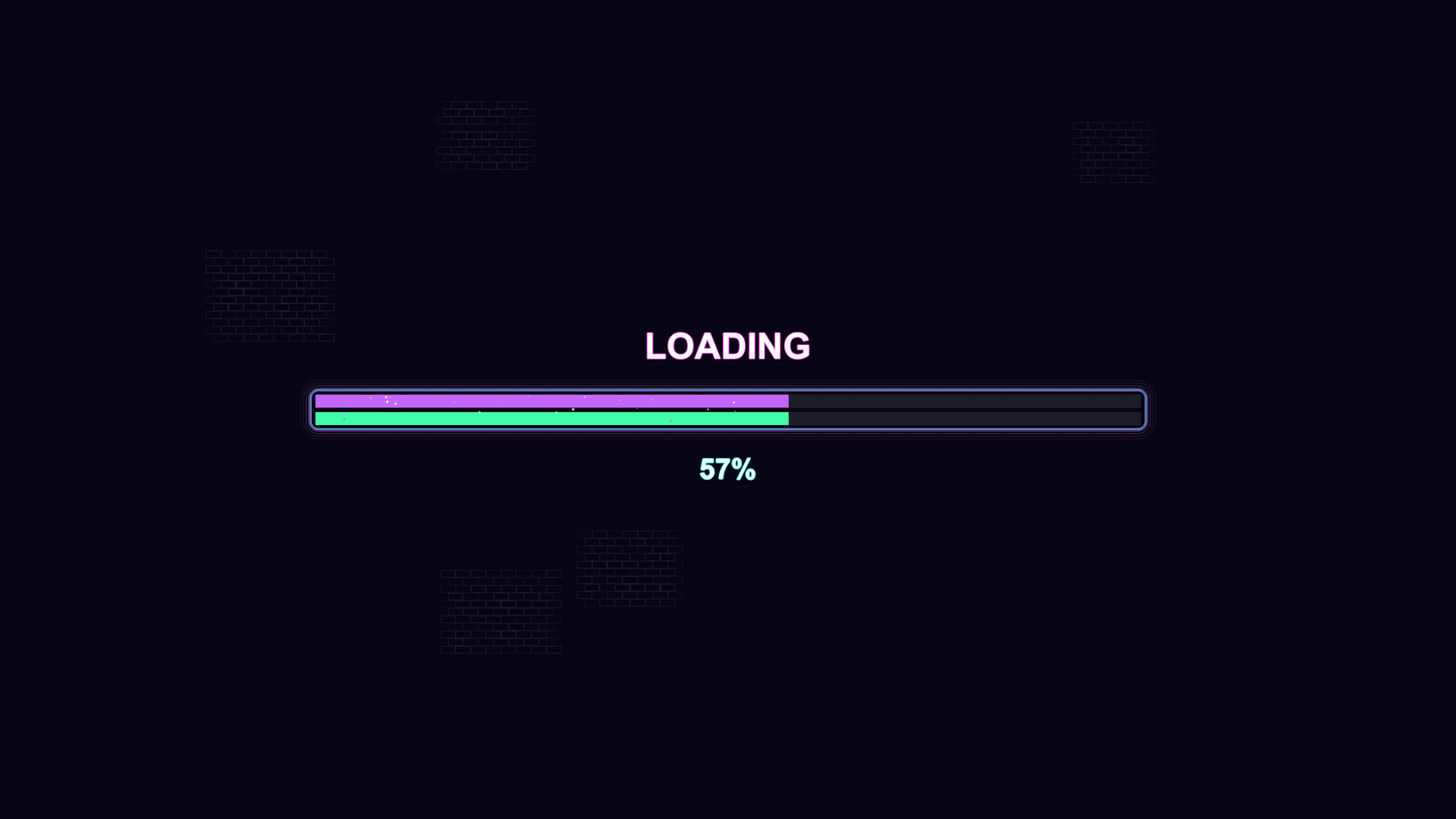 Modern style progress bar animation for loading screens during waiting periods in digital interfaces