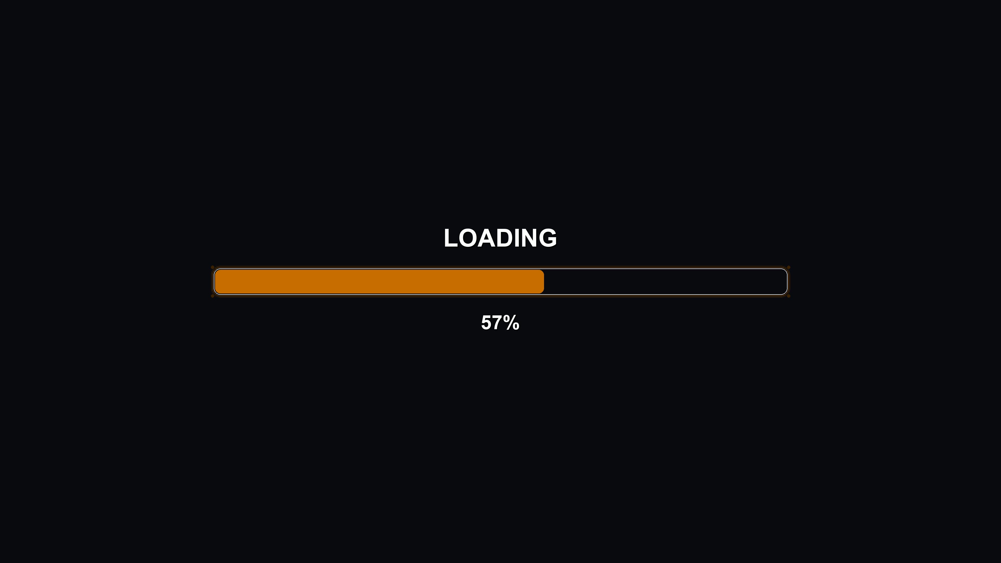 Modern progress bar animation displays loading status with vibrant colors across a dark background during a digital process