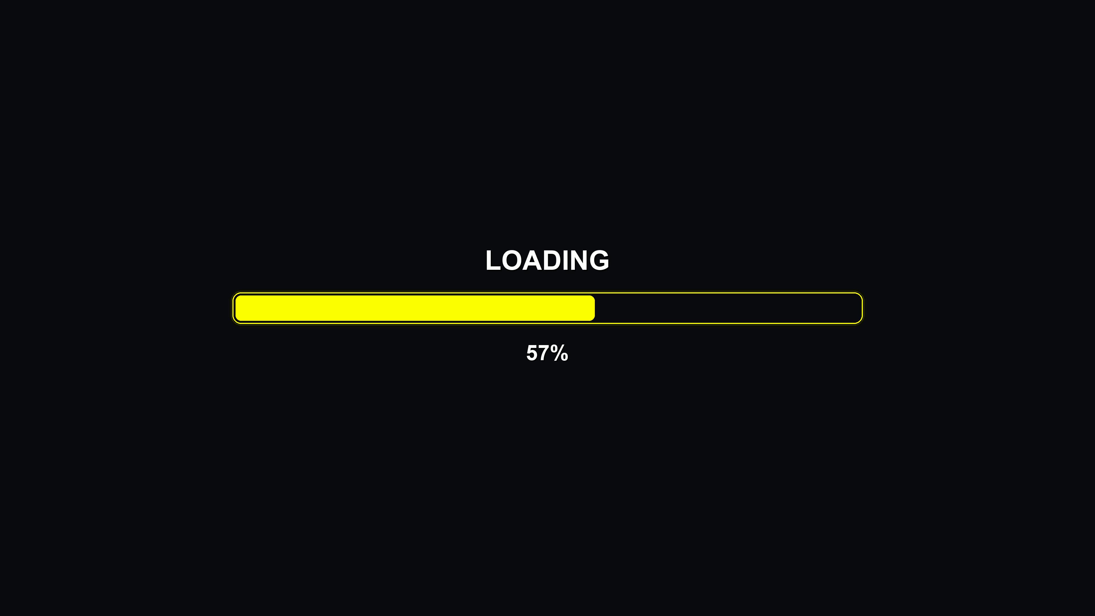 Stylish modern progressbar animation with vibrant colors showing loading status at 100 percent completion