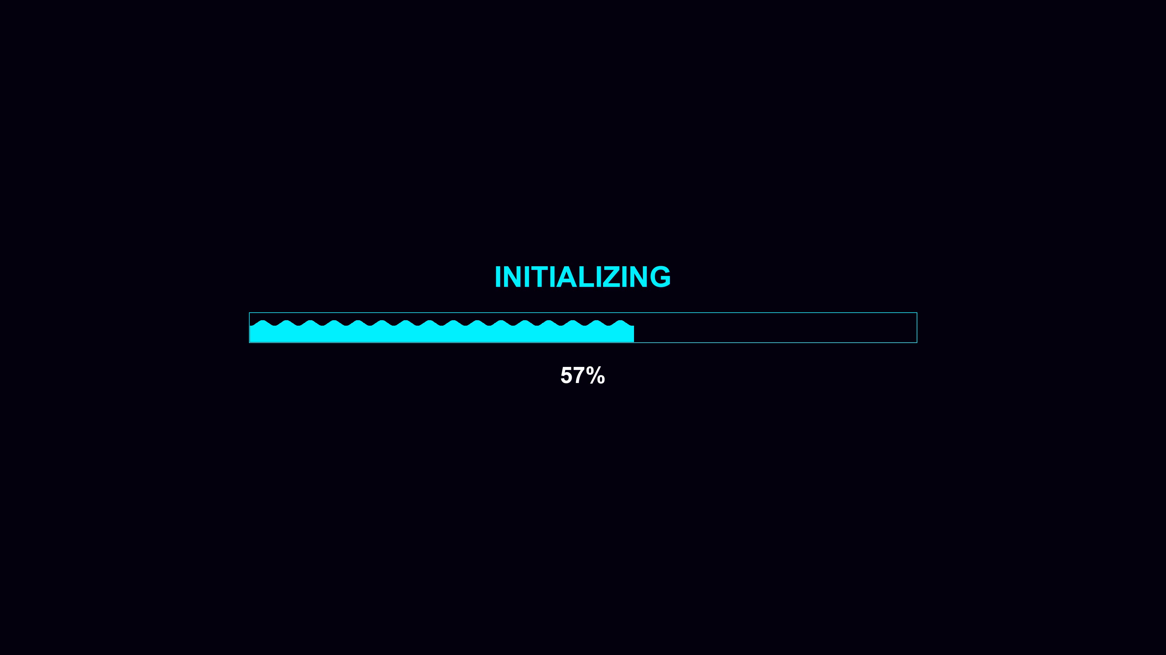 Modern style progress bar animation shows a waiting period for initialization in a smooth design with clear progress indication