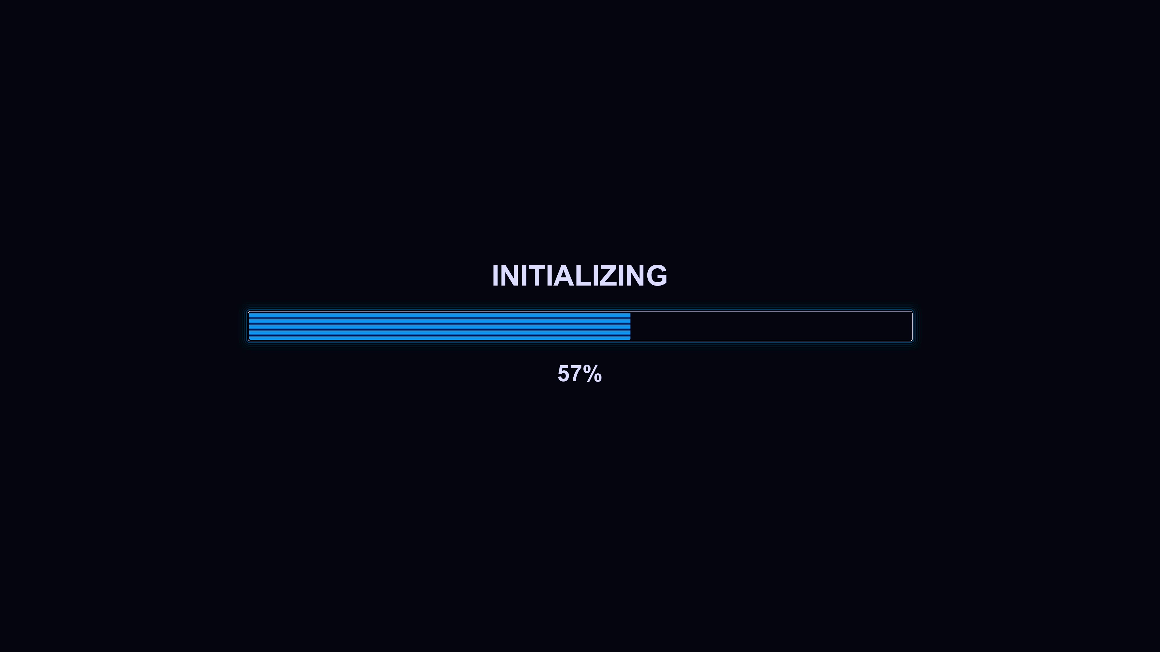 Modern progress bar animation shows loading status in a simple and clear manner during waiting moments on a dark background
