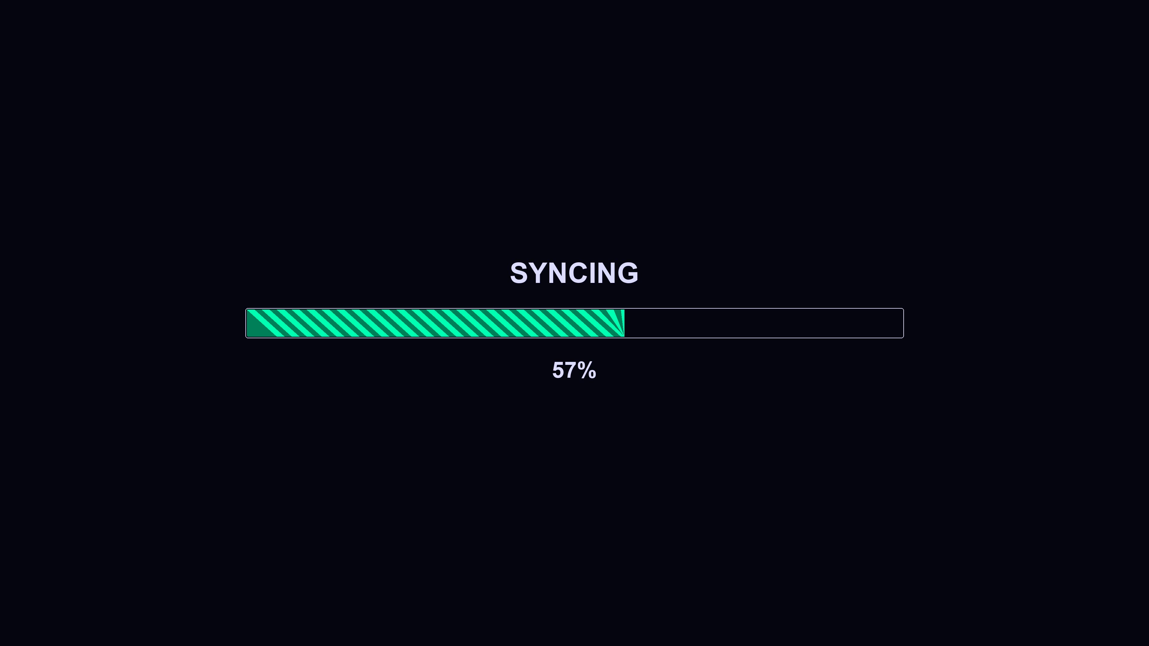 Modern progress bar animation for syncing tasks in digital applications
