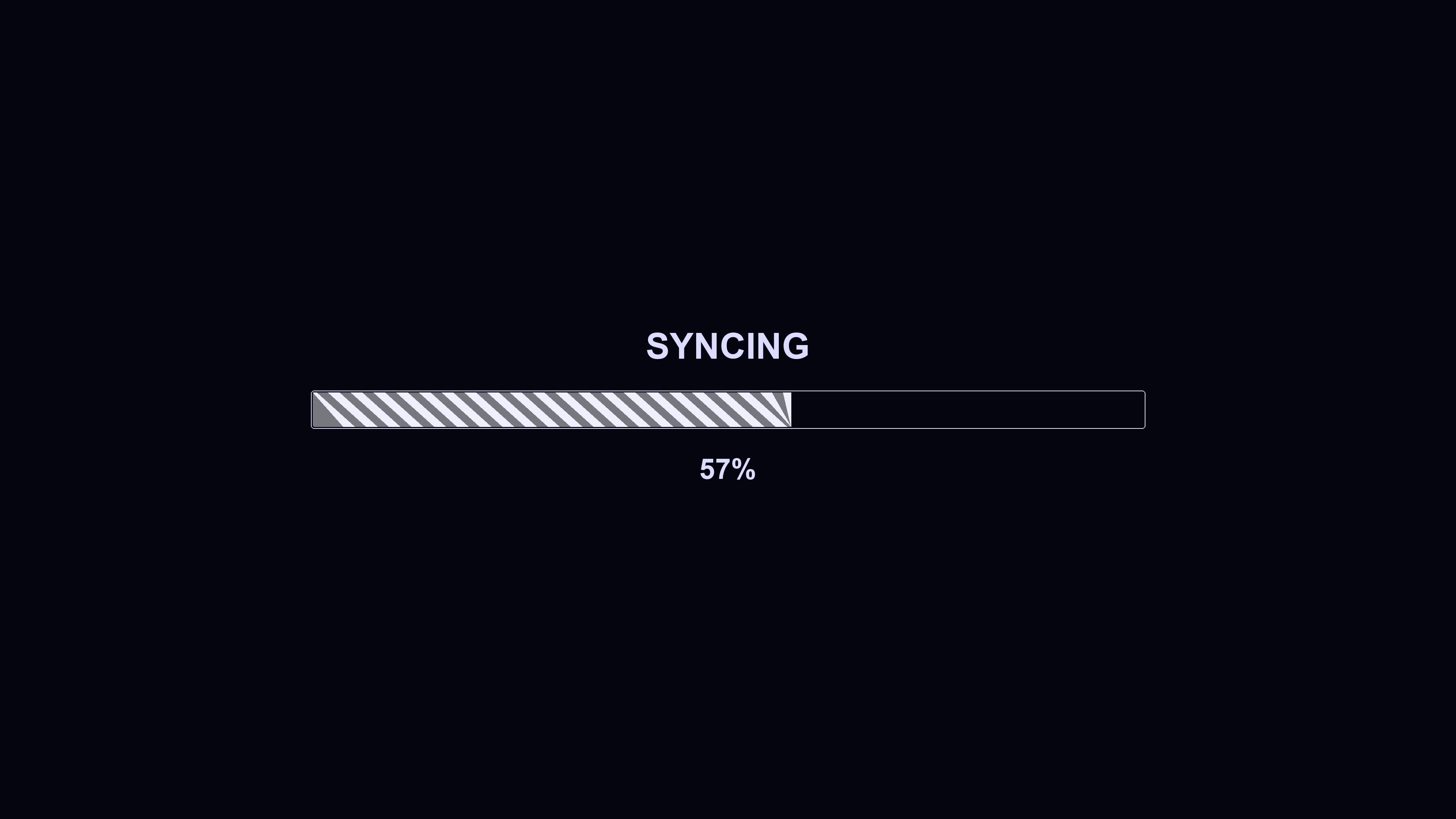 Modern progress bar animation for user interface during waiting time while syncing data on digital platforms