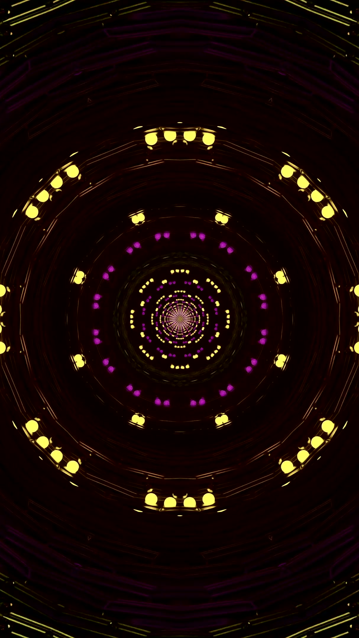 Dynamic tunnel video loop screensaver featuring vibrant lights and seamless transitions for immersive viewing experiences