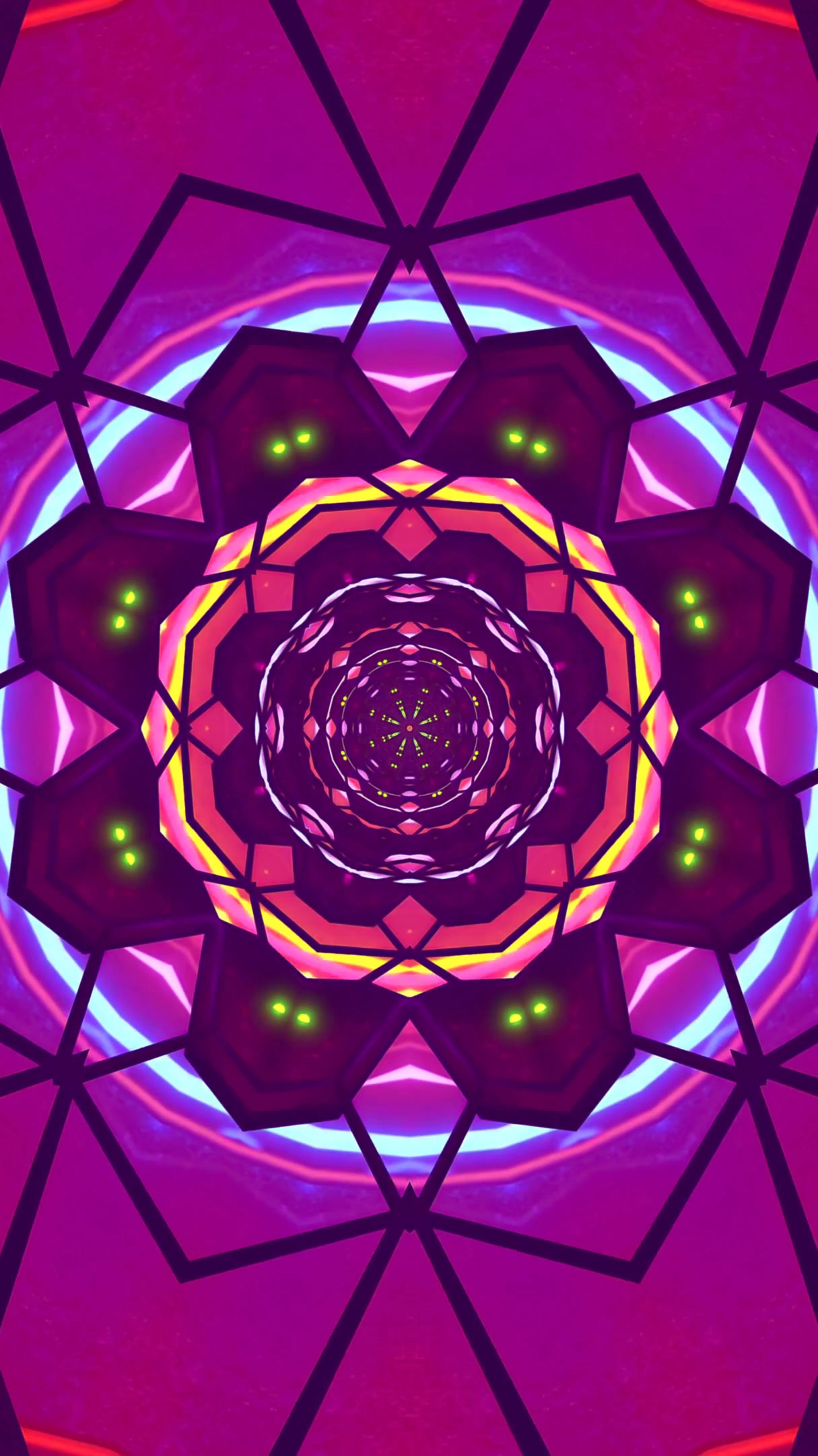 Seamless tunnel video loop creates vibrant visual experience with