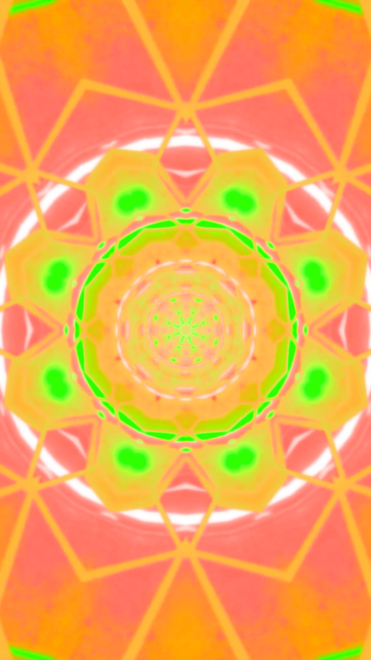 Seamless tunnel video loop with vibrant colors and abstract patterns for screensaver display