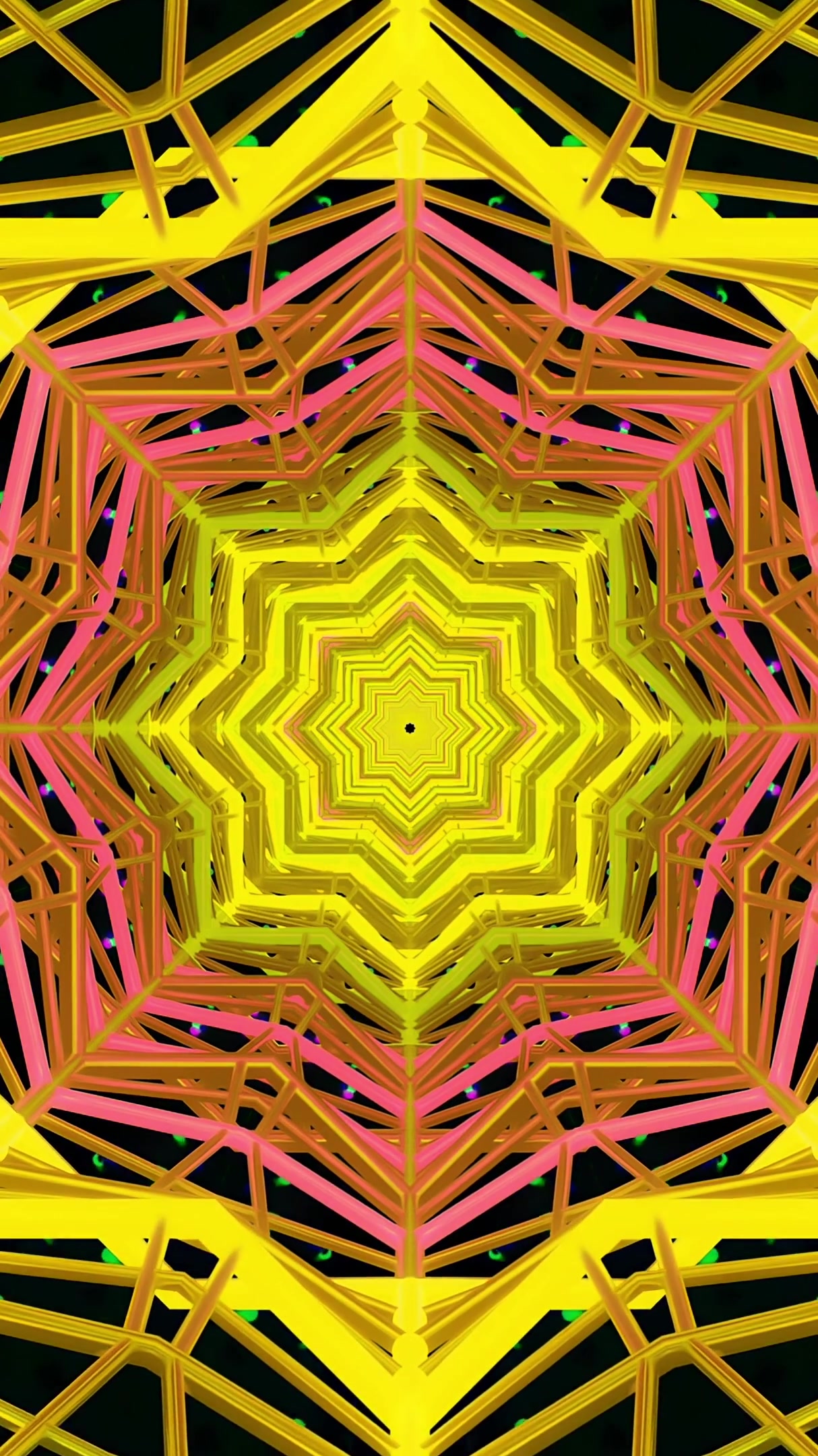 Colorful tunnel vj loop creating vibrant patterns in a seamless display for relaxation or entertainment