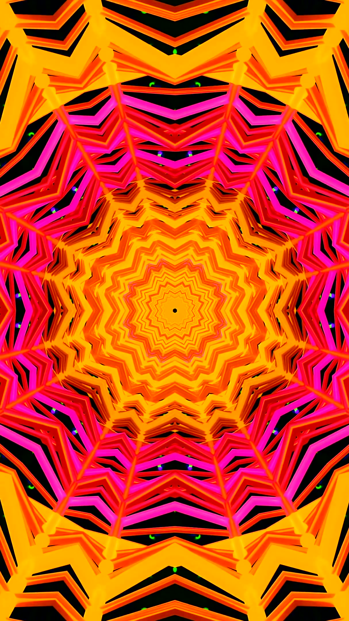 Tunnel video vj loop screensaver providing dynamic color transitions and geometric patterns for a vibrant visual experience