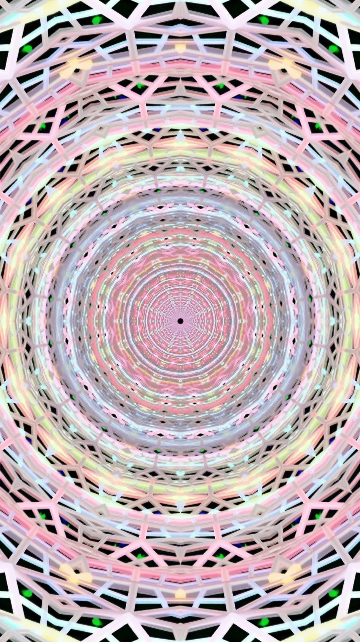 Unique tunnel video loop displaying vibrant colors and patterns in a seamless experience of visual motion