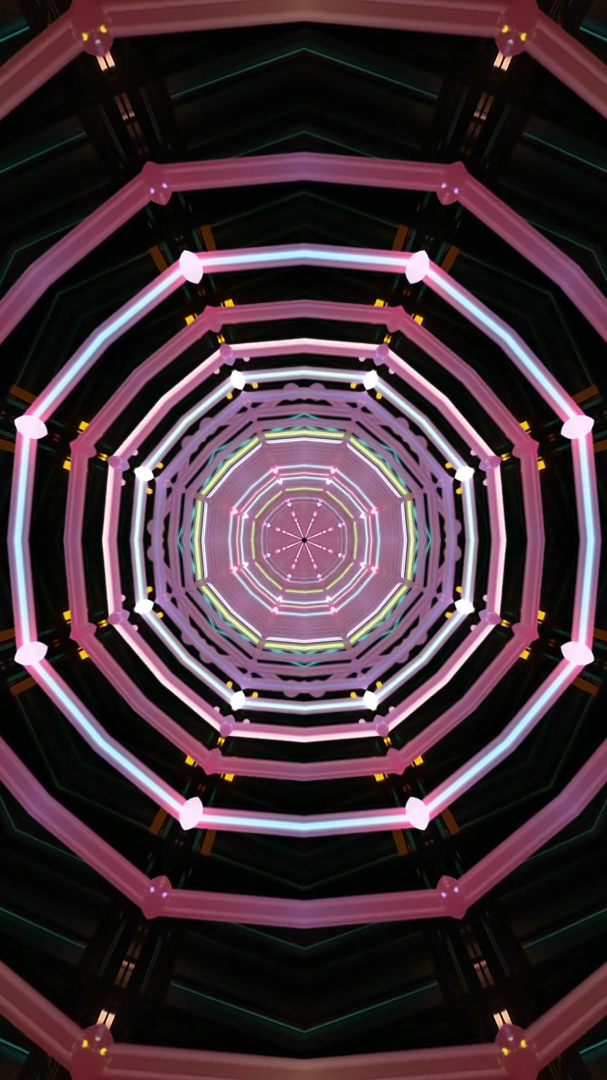 Captivating tunnel video loop with vibrant colors and seamless motion for immersive visual experience