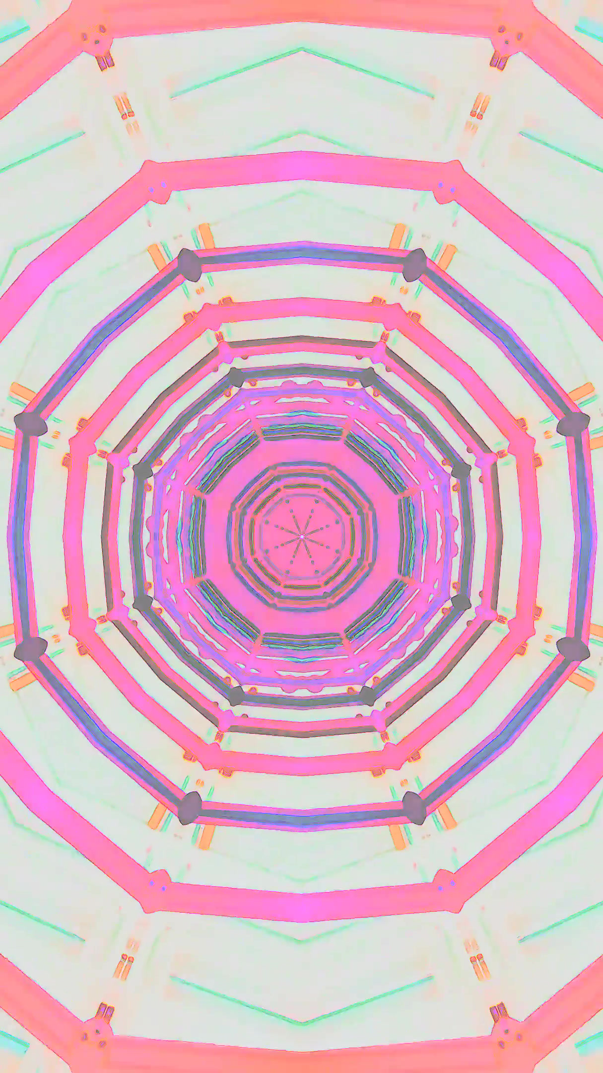 Tunnel video loop with vibrant colors and dynamic patterns for se