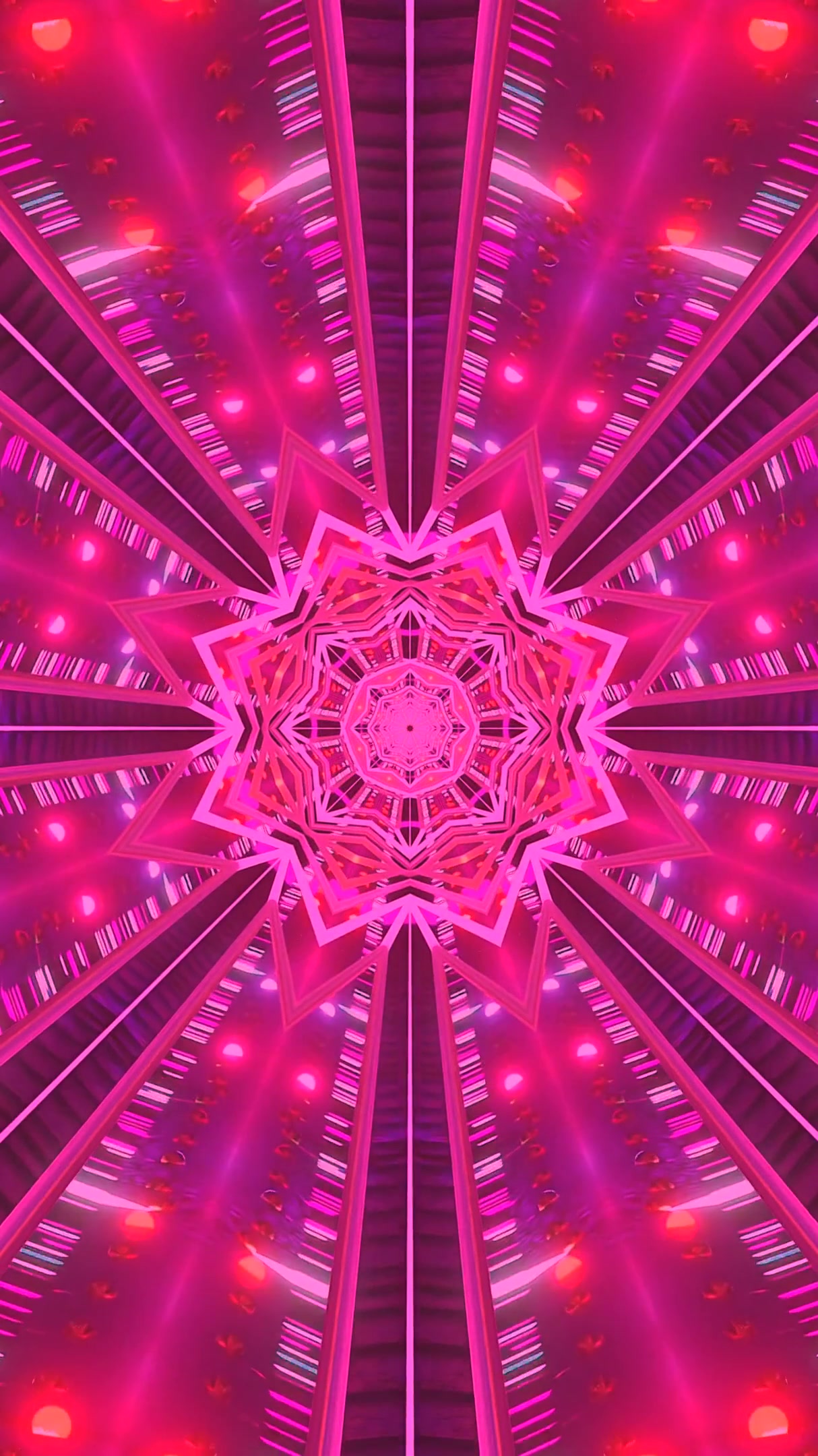 Colorful tunnel video loop creates dynamic visuals for immersive