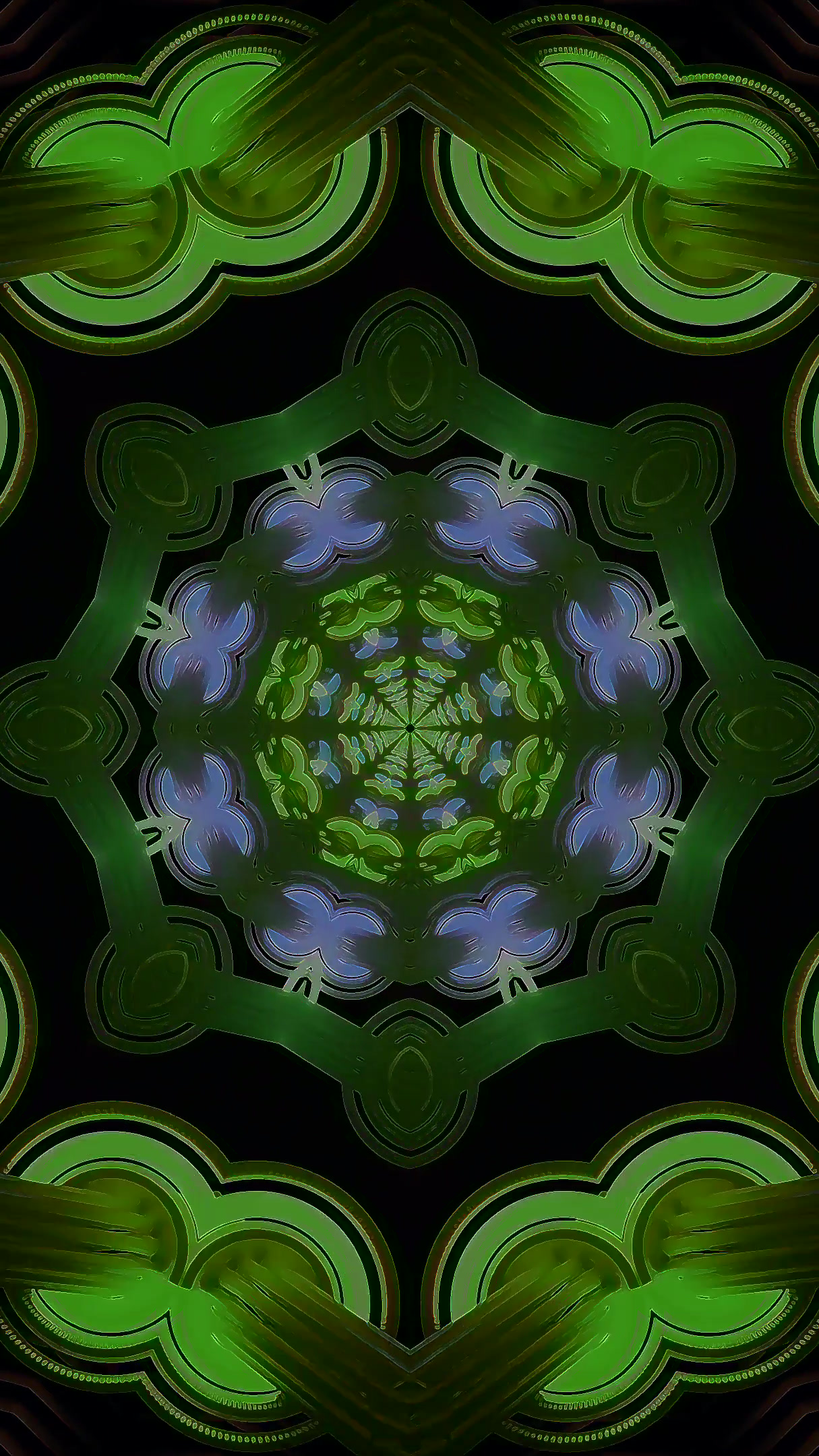 Vibrant tunnel video loop with seamless motion creating a hypnoti