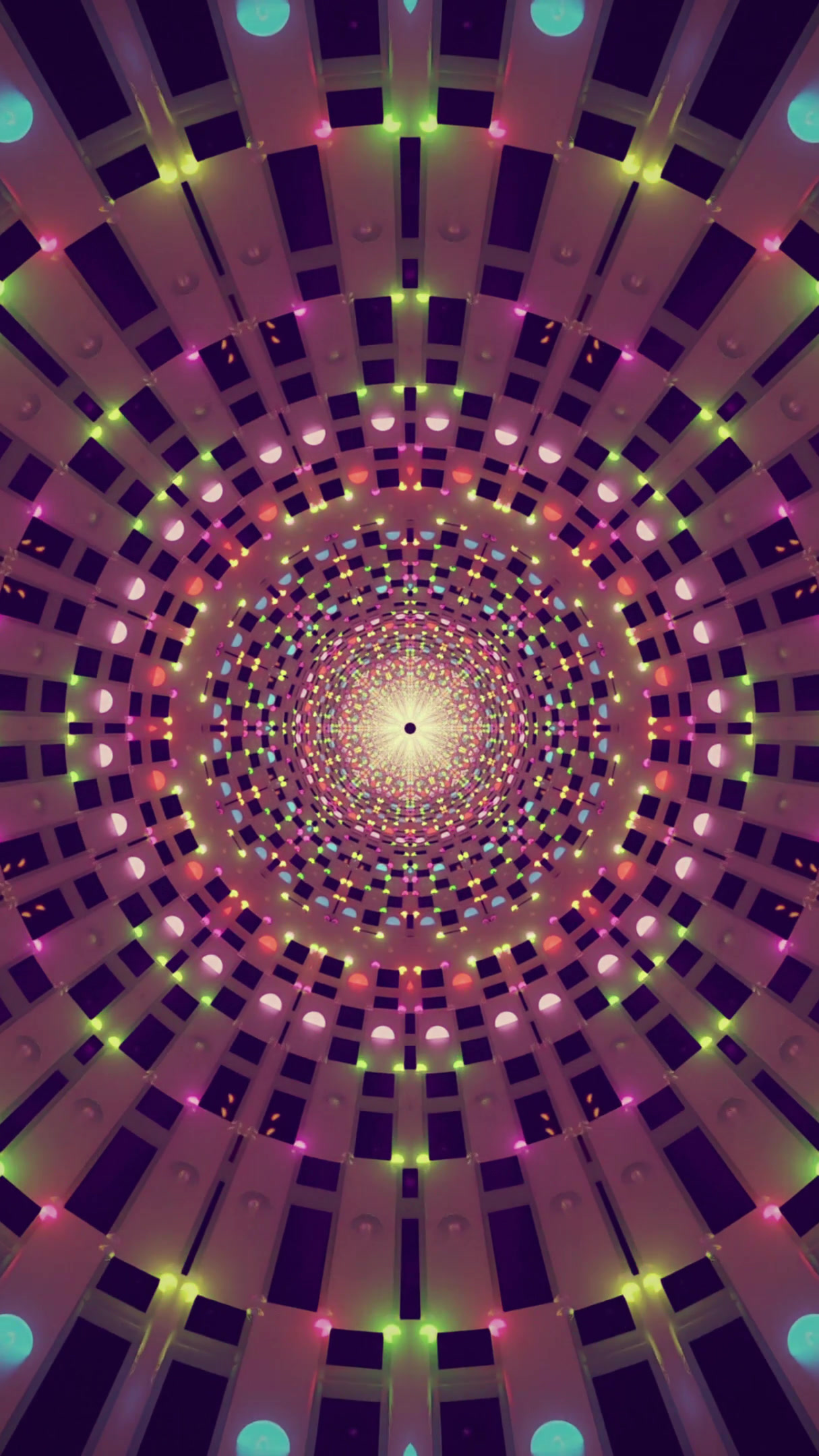 Colorful tunnel video loop creates a mesmerizing visual experienc