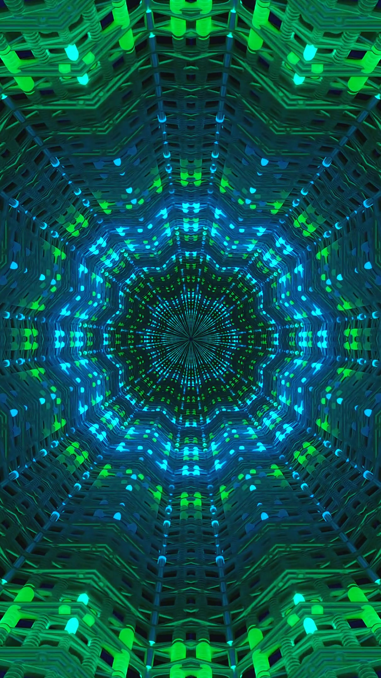 Dynamic tunnel video loop creates immersive visual experience wit