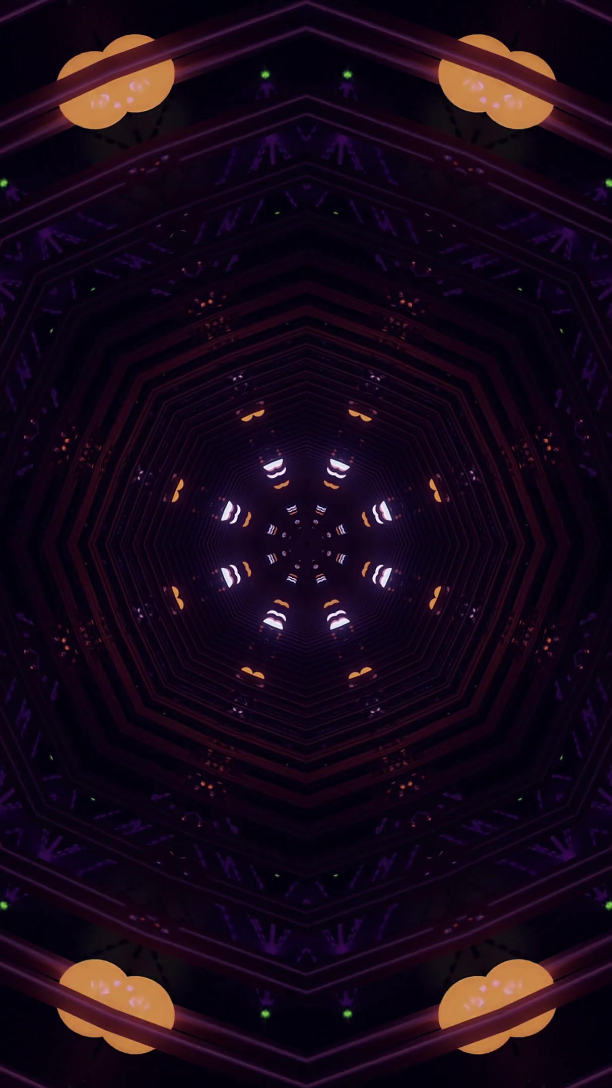 Seamless tunnel video loop for relaxing screensaver experience in