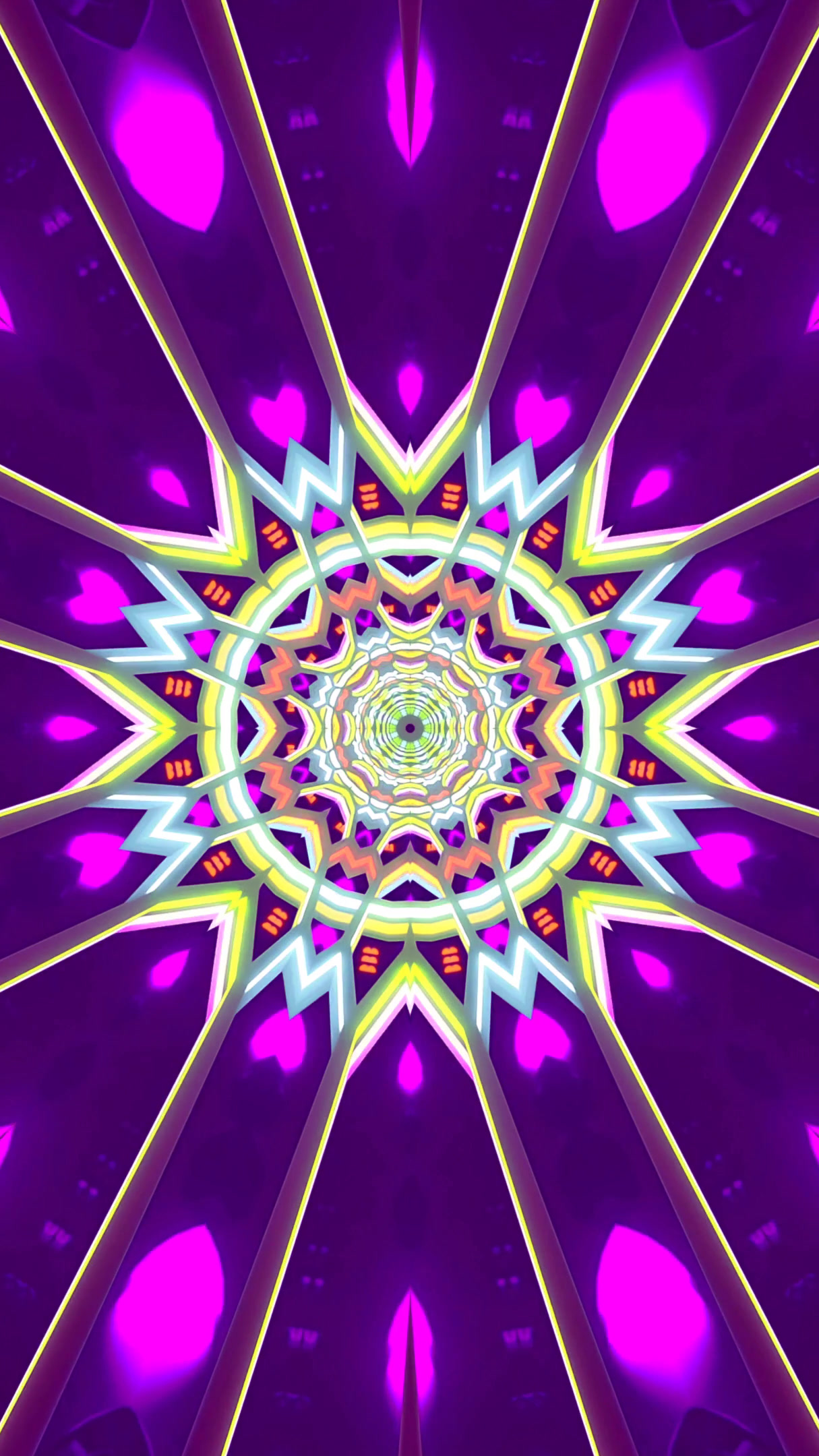 Vibrant tunnel video vj loop for seamless display in digital art