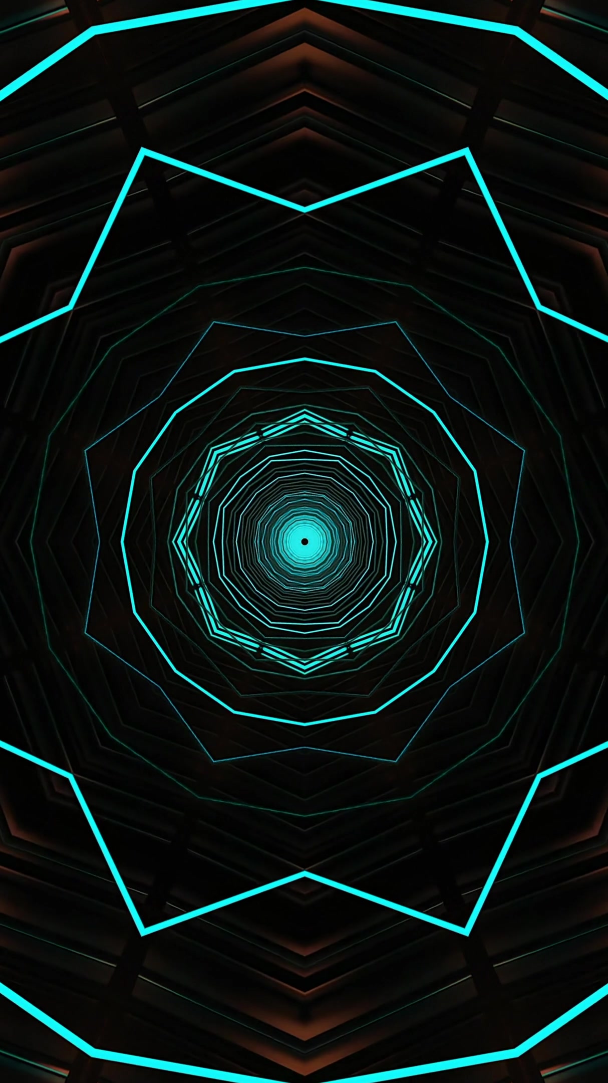 Mesmerizing tunnel video loop with vibrant green neon lights creating a seamless visual experience