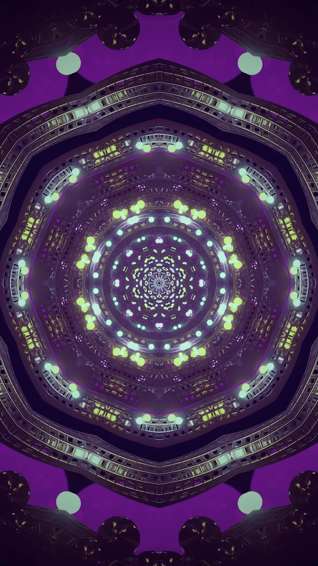 Tunnel video vj loop screensaver with vibrant colors and seamless