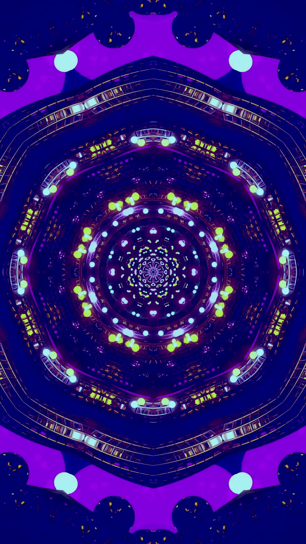 Vibrant tunnel video loop showcasing colorful geometric patterns in a mesmerizing seamless display